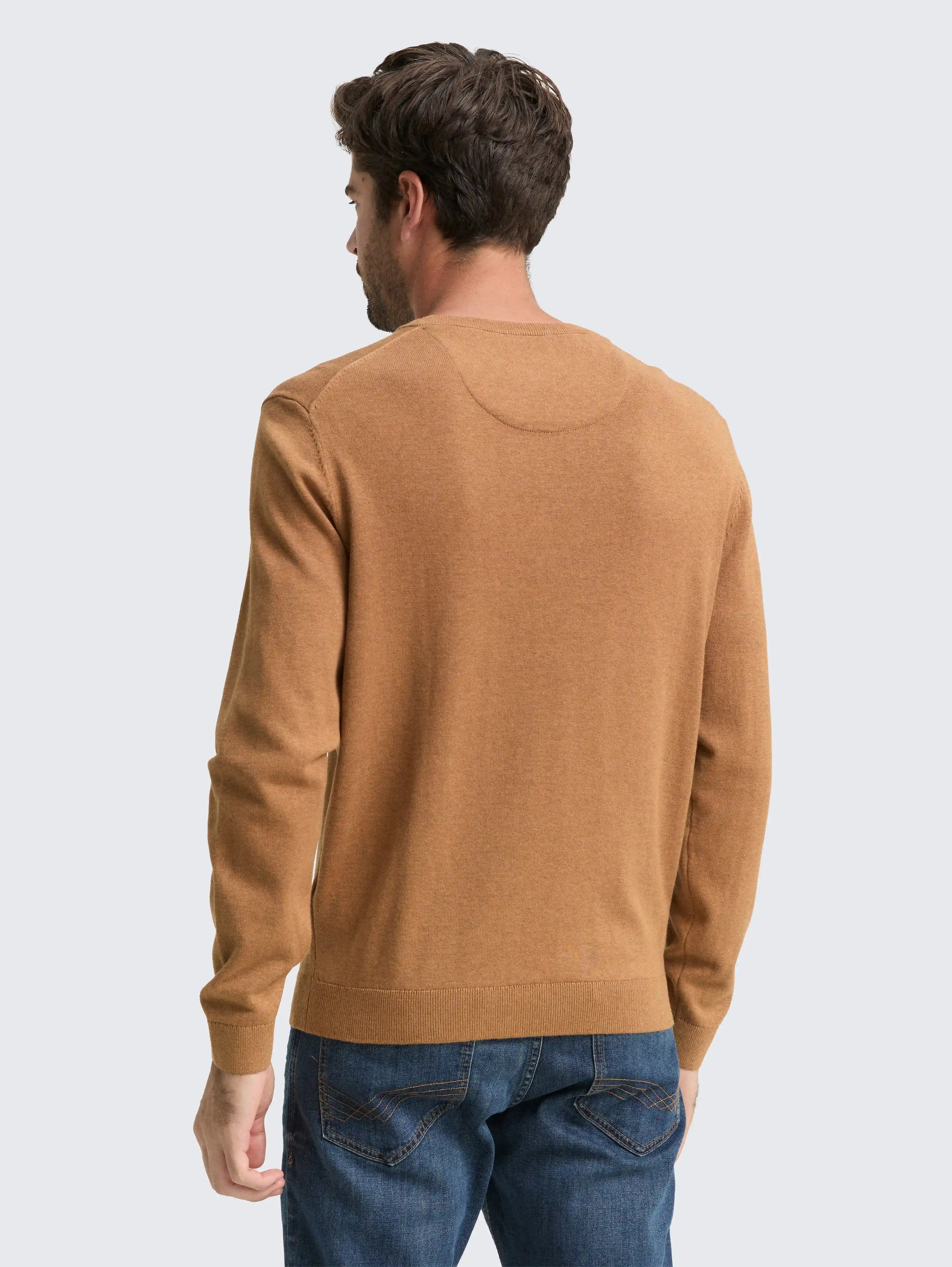 Tom Tailor_0_Cotton V-Neck Knitted Jumper_1039811_39098_03