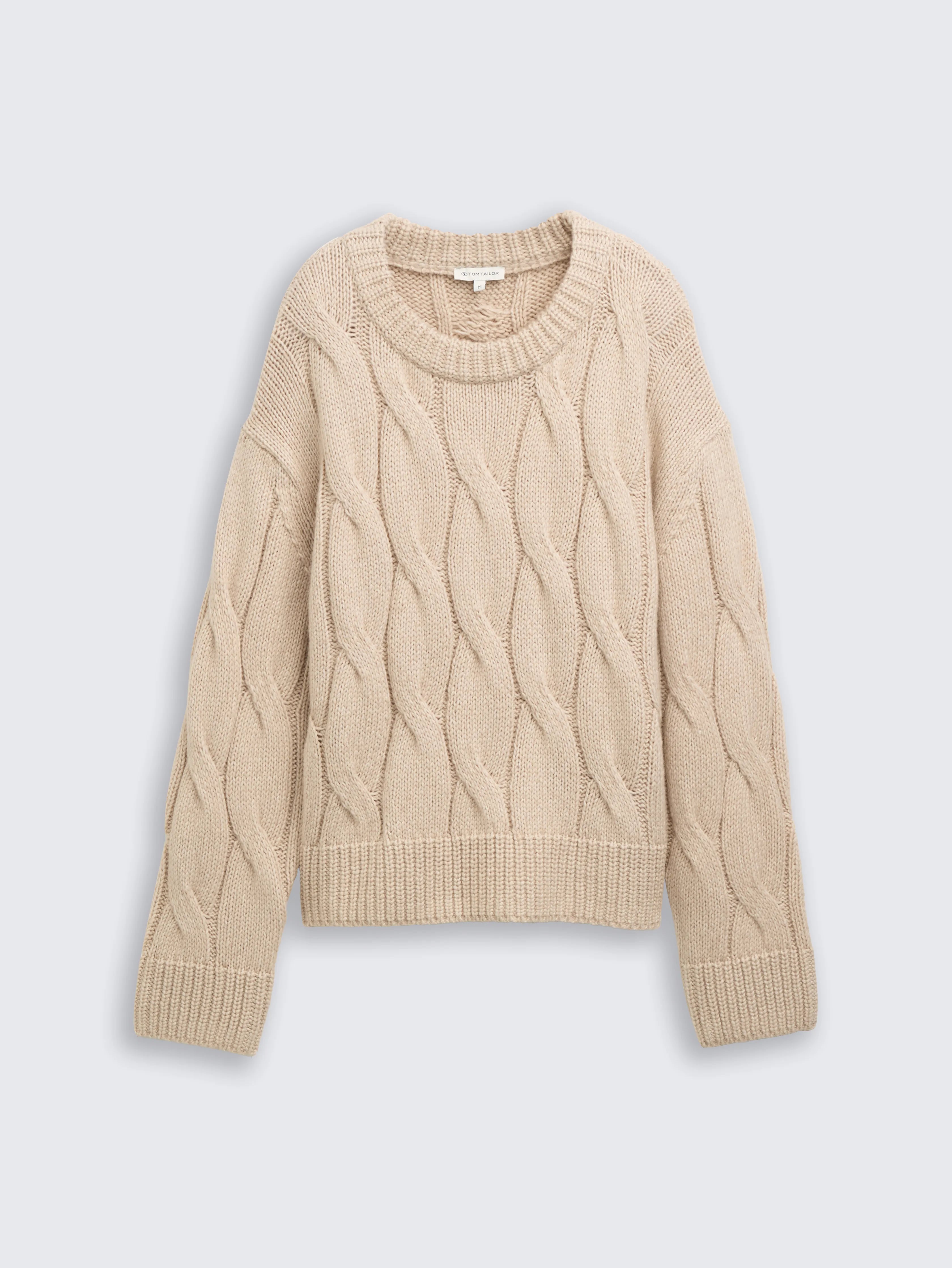 Tom Tailor_0_Loose Fit Knitted Jumper with Cable Pattern_1047709_38330_01