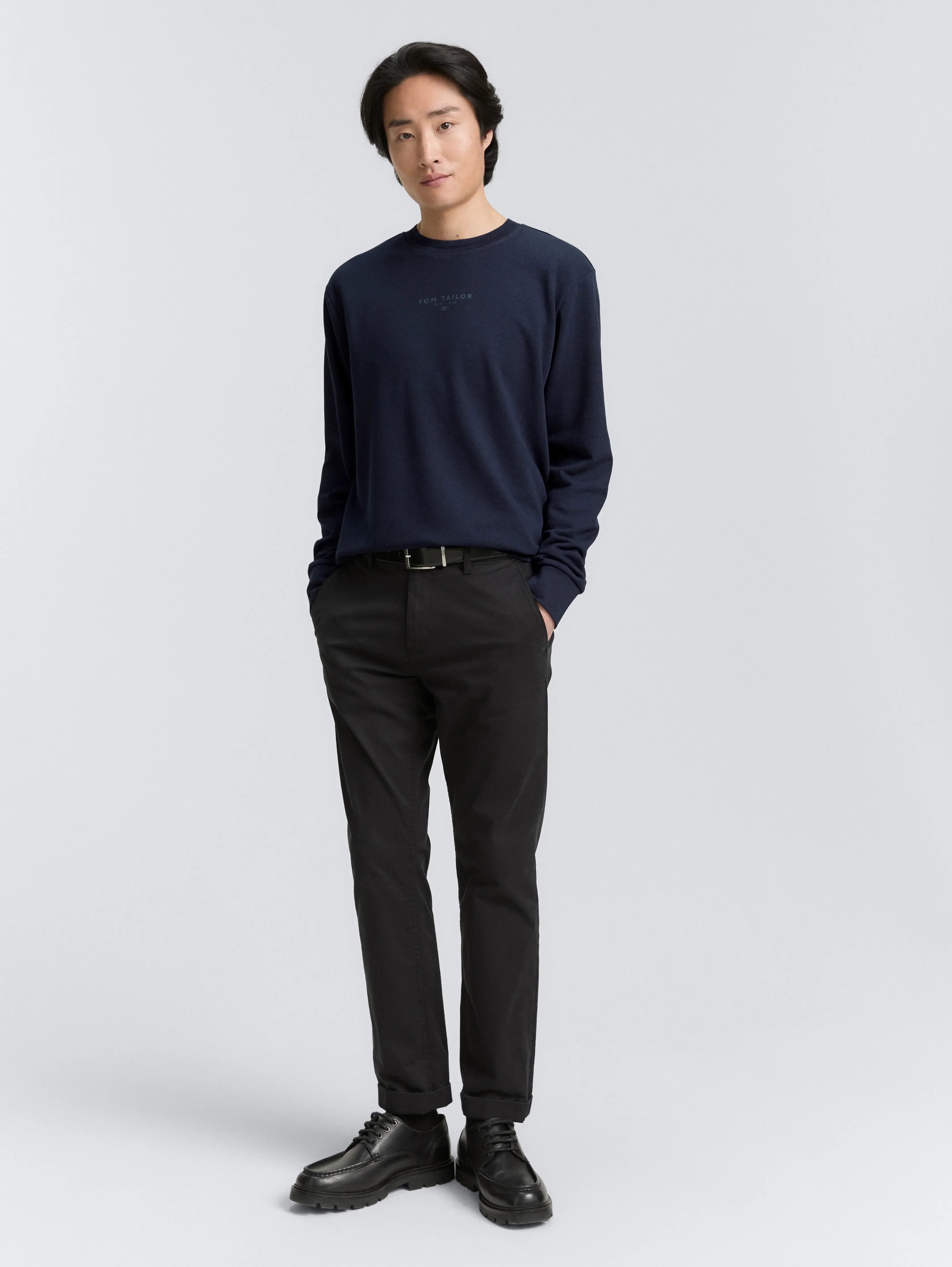 Tom Tailor_0_Crewneck Sweatshirt with Logo Print_1047784_10668_03