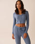 La Vie en Rose_Stonewash_Soft Jersey Long Sleeve Crop Top_60100157_40011_01