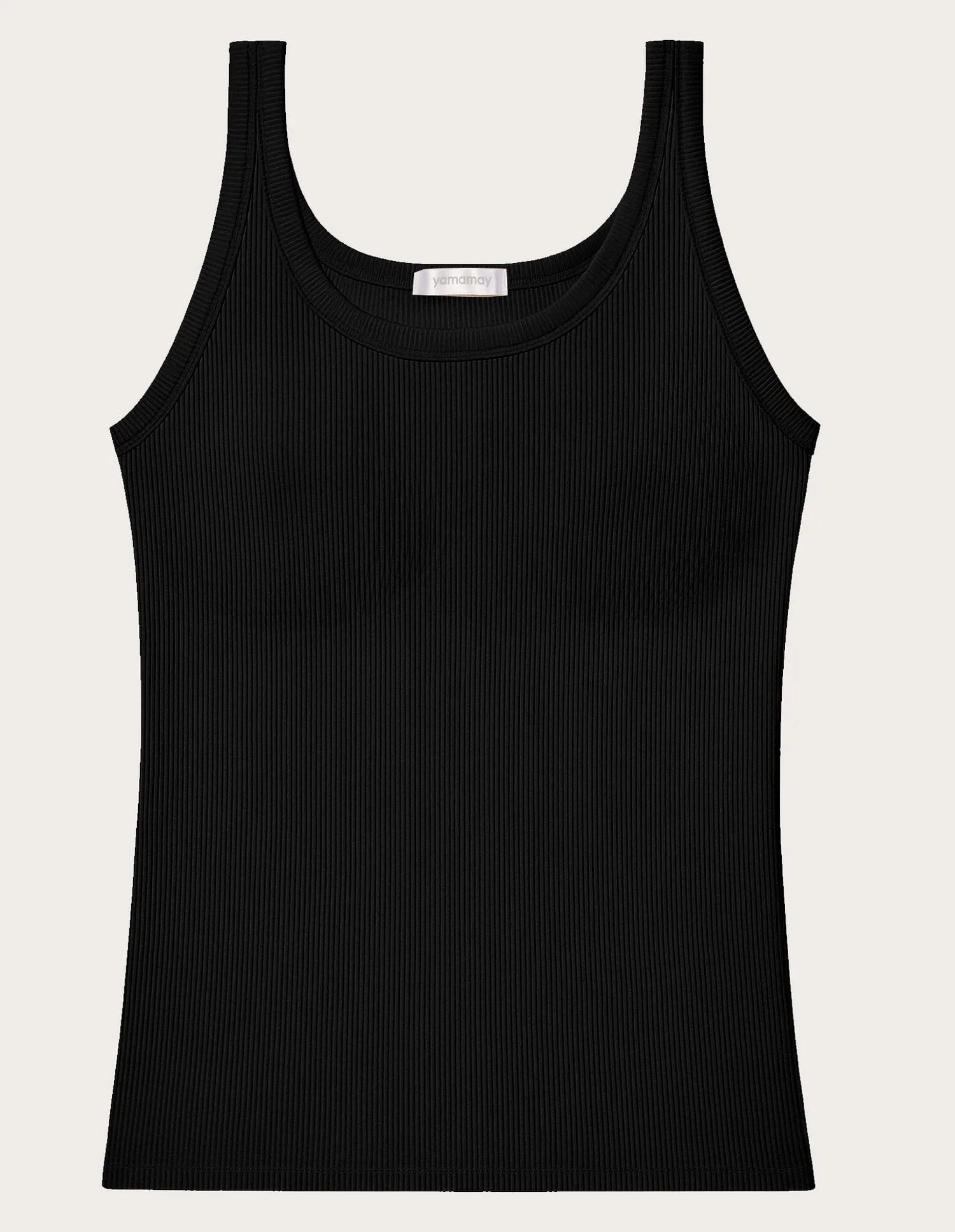 Yamamay_Black_Ribbed Camisole with Internal Padding Ð Easy Living_ATOD183008_072_05