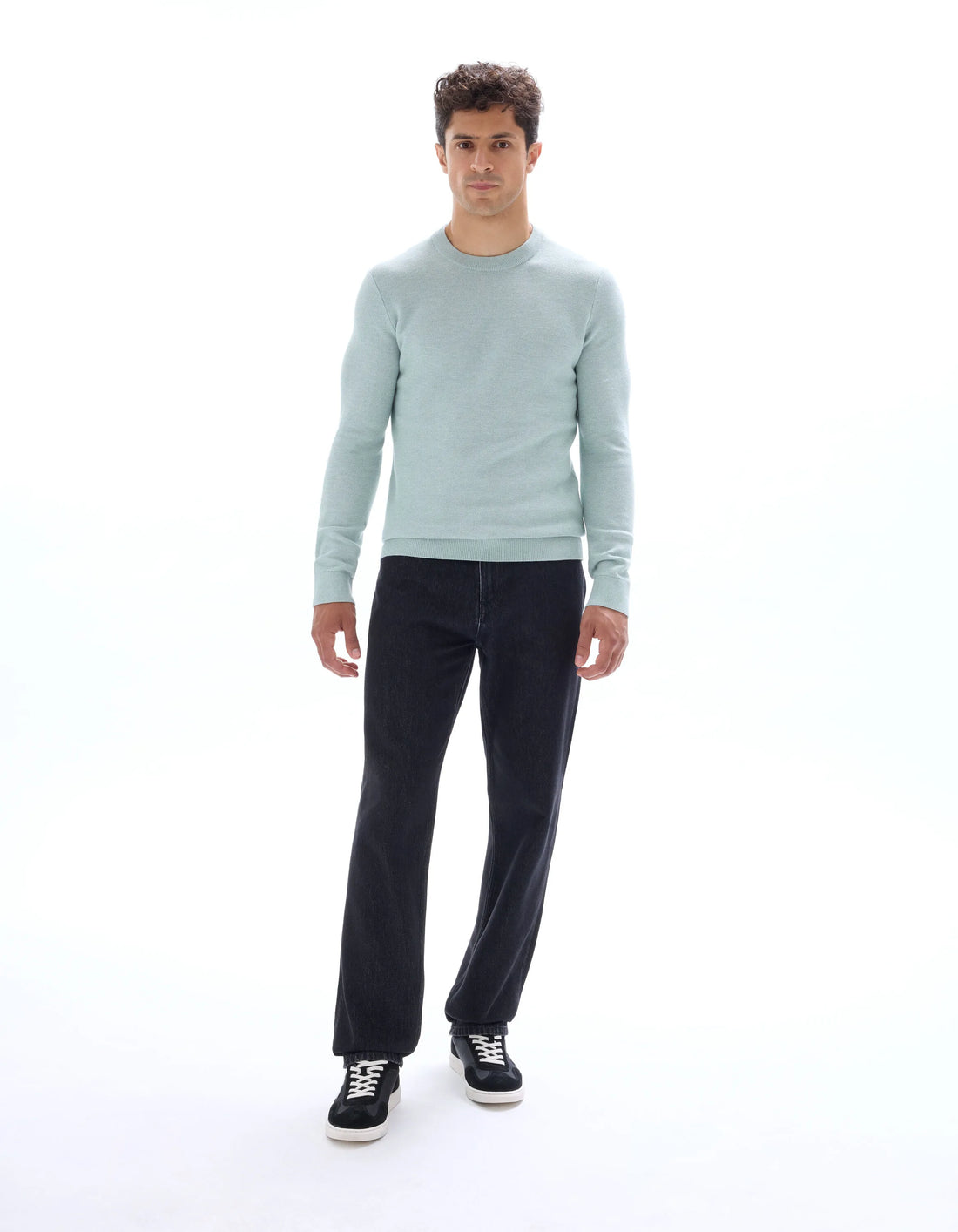 Celio_Celadon_Round Neck Sweater 100% Cotton_BEPIC_CELADON_02