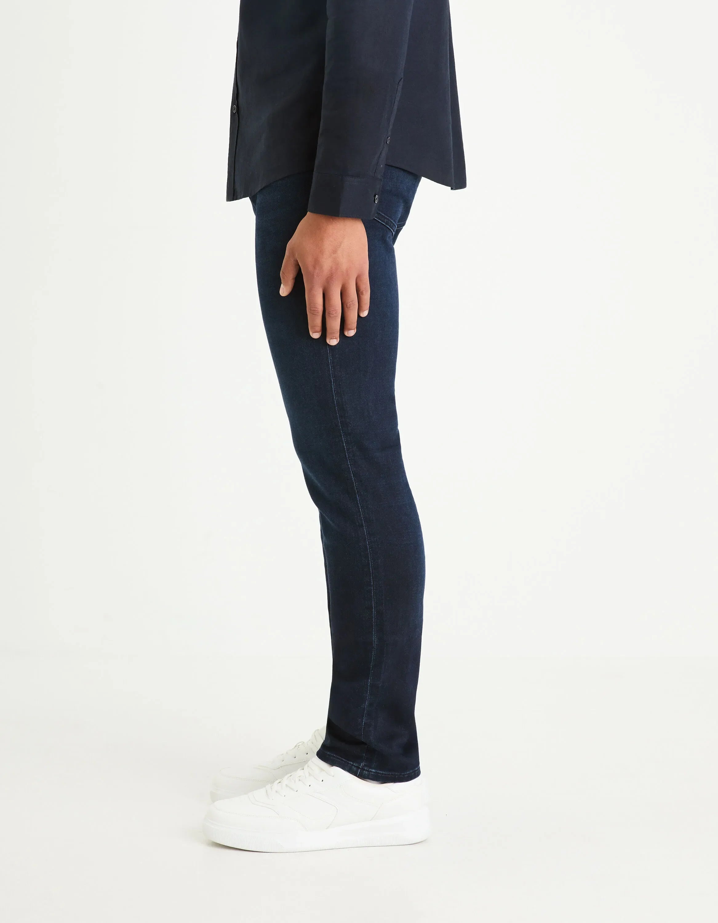 Celio_Blue Black_Jean C.35 Straight Stretch Mesh 3 Length_BOVERDYE15_BLUE BLACK_04