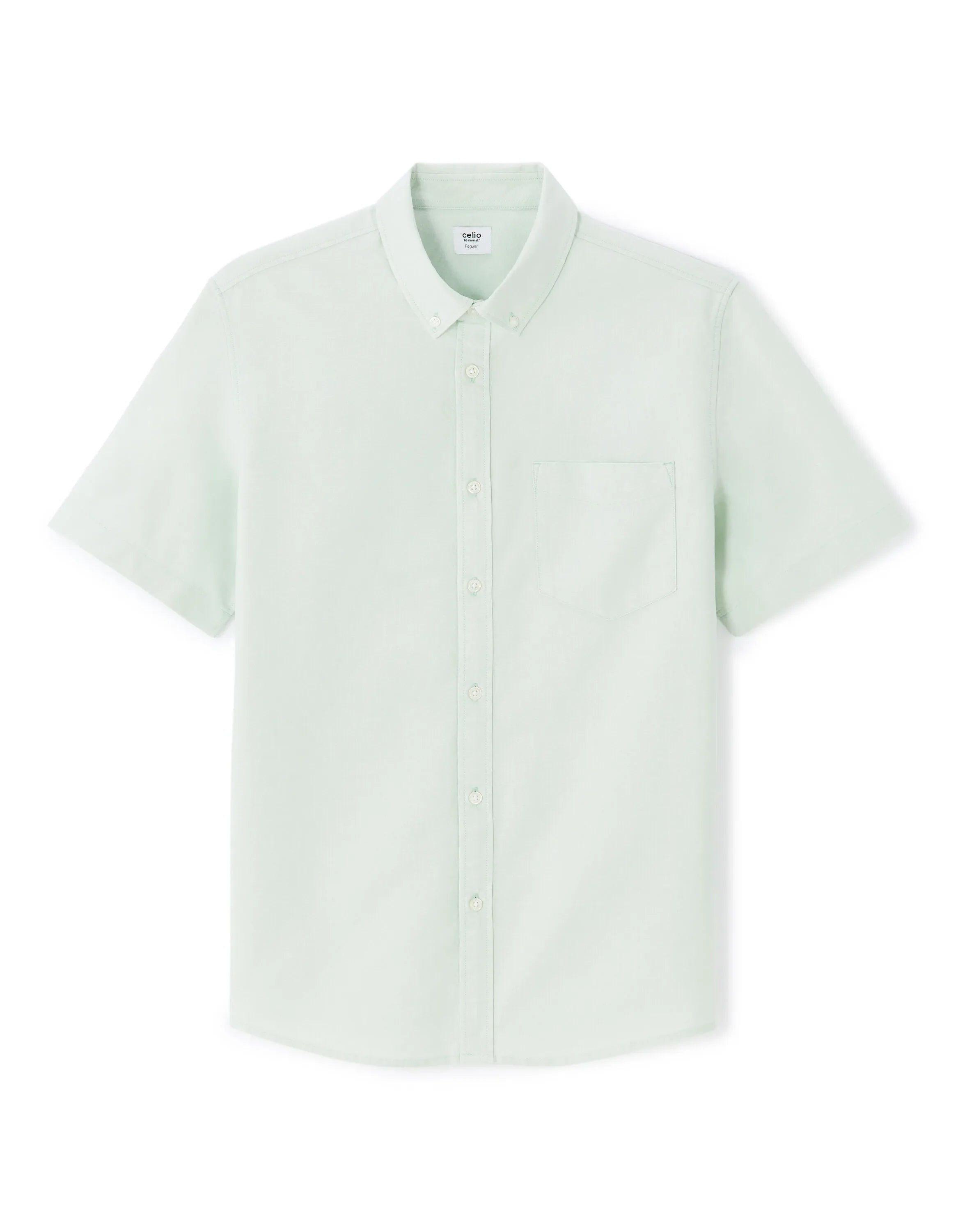 Celio_Mint_Regular Oxford Shirt 100% Cotton_DAXFORDMC_MINT_07
