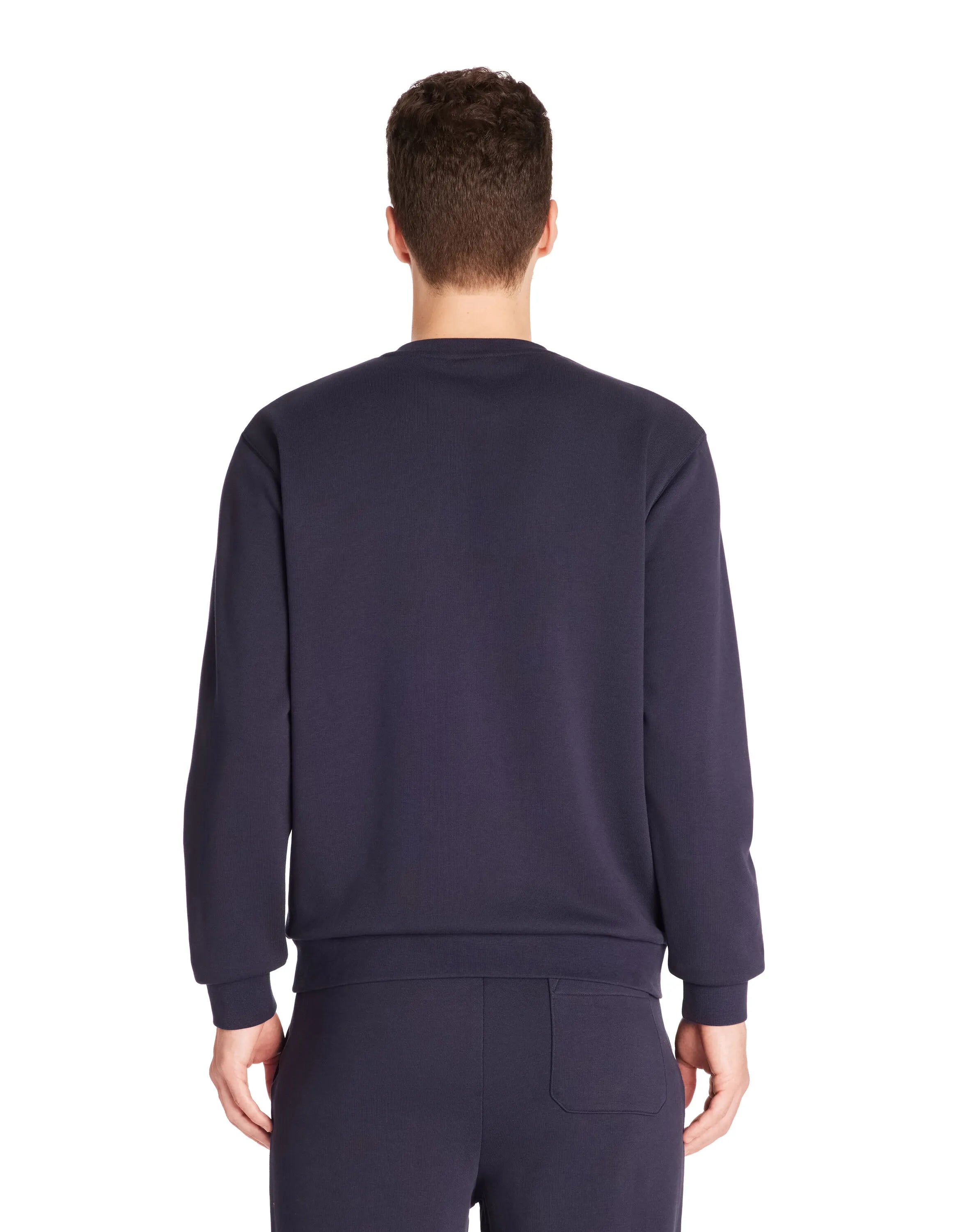 Celio_Navy_Regular Round Neck Sweatshirt 100% Cotton_FESEVEN_NAVY_03