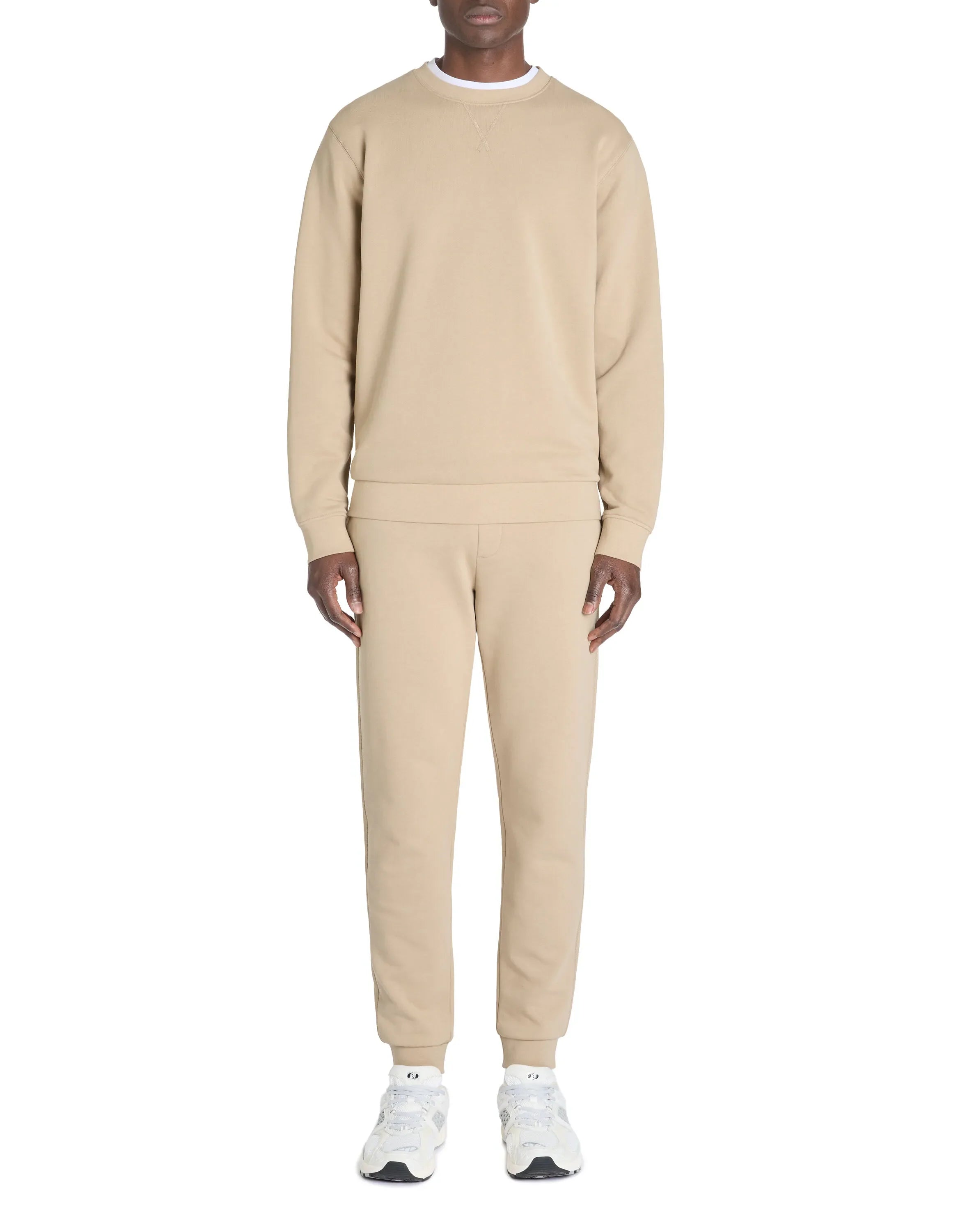 Celio_Sand_Regular Round Neck Sweatshirt 100% Cotton_FESEVEN_SAND_02