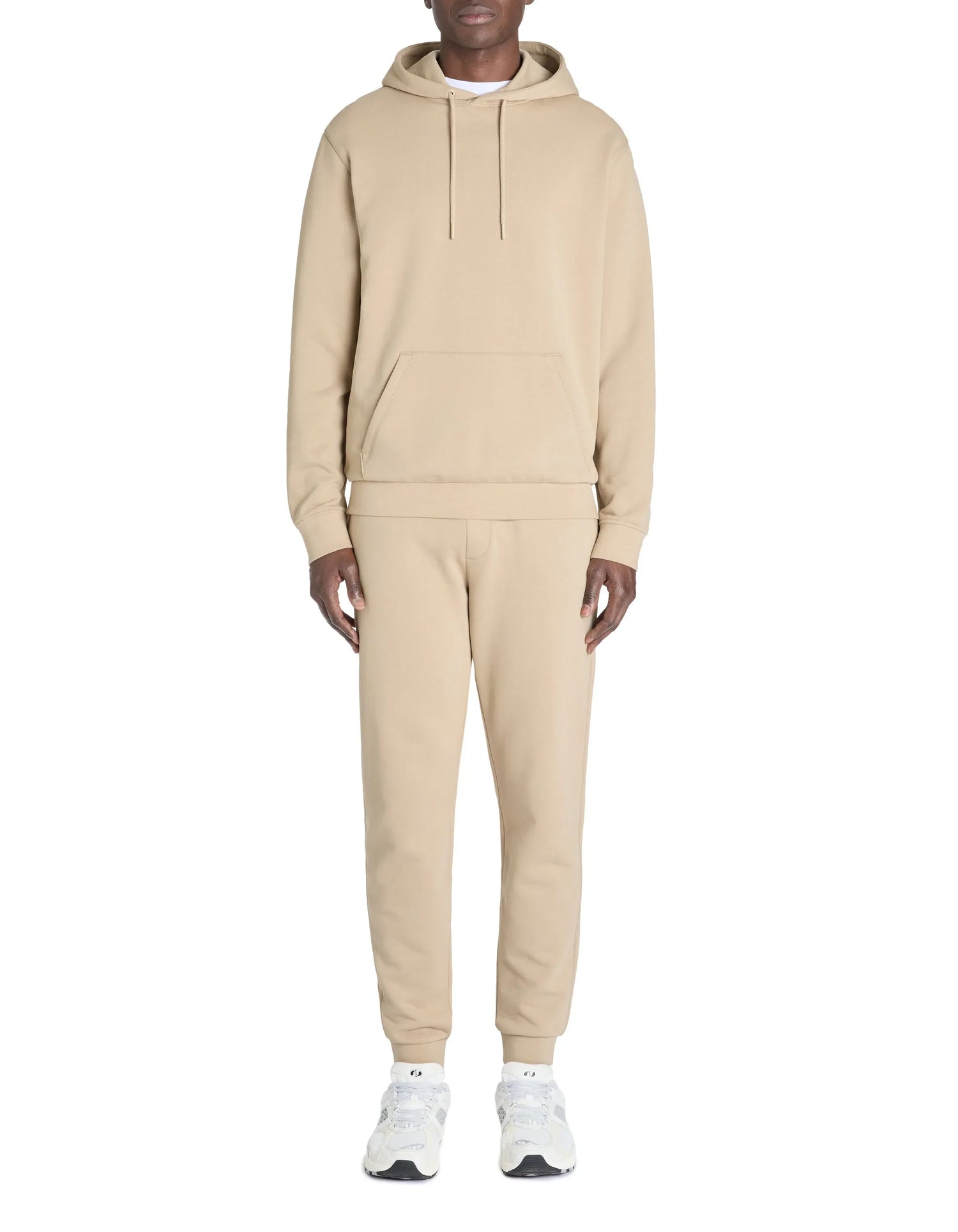 Celio_Sand_Regular Hooded Sweatshirt 100% Cotton_FESIX_SAND_02
