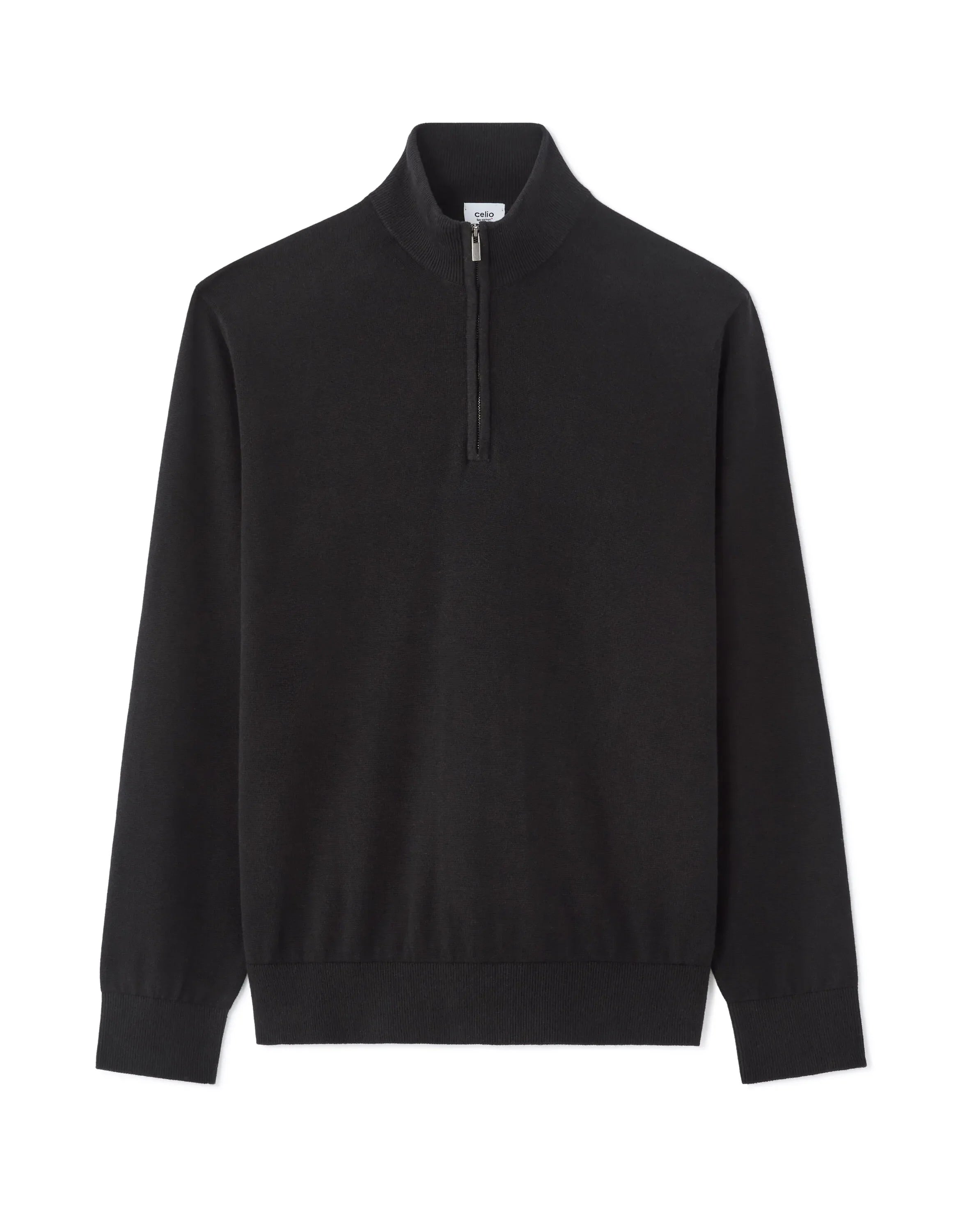 Celio_Black_100% Cotton Crew Neck Sweater_GECOTONT_BLACK_05