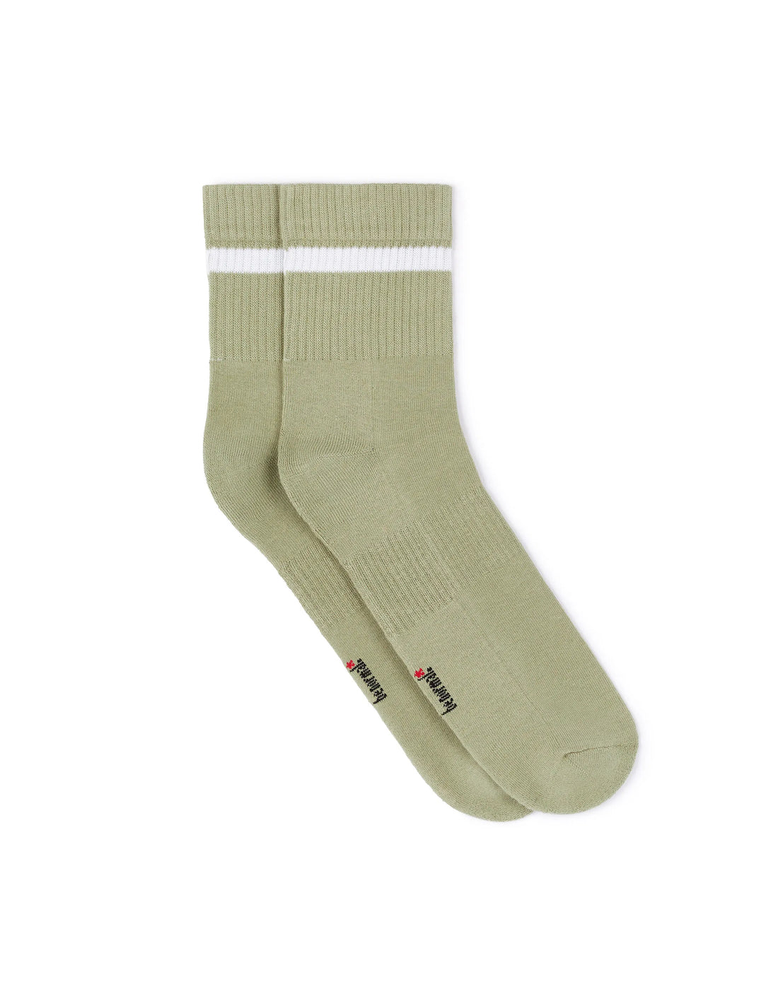 Celio_Sauge_Mid-Rise Stretch Cotton Sports Socks_GIHALF_SAUGE_01
