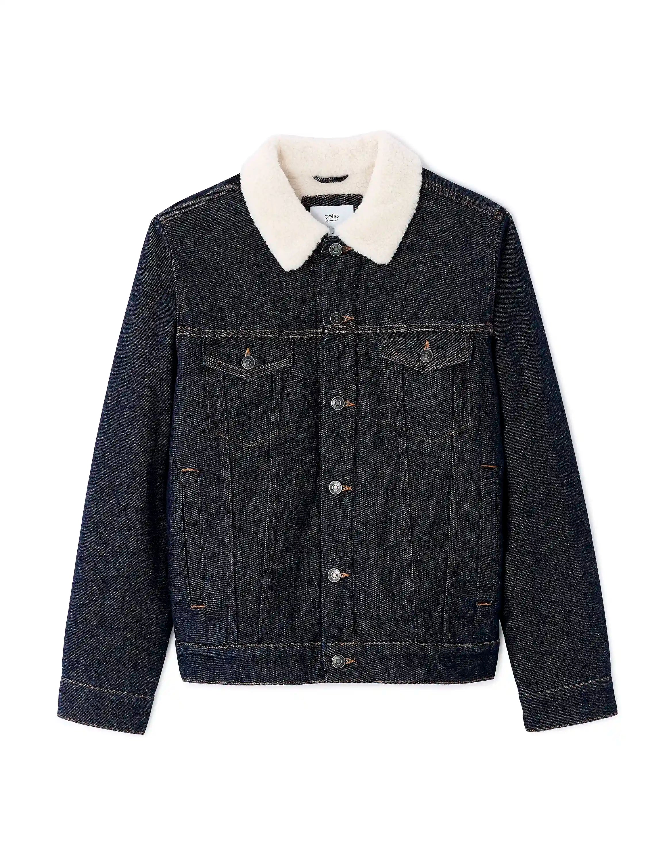 Celio_Brut_Sherpa-Lined Denim Jacket_JUDENSHERP_BRUT_07