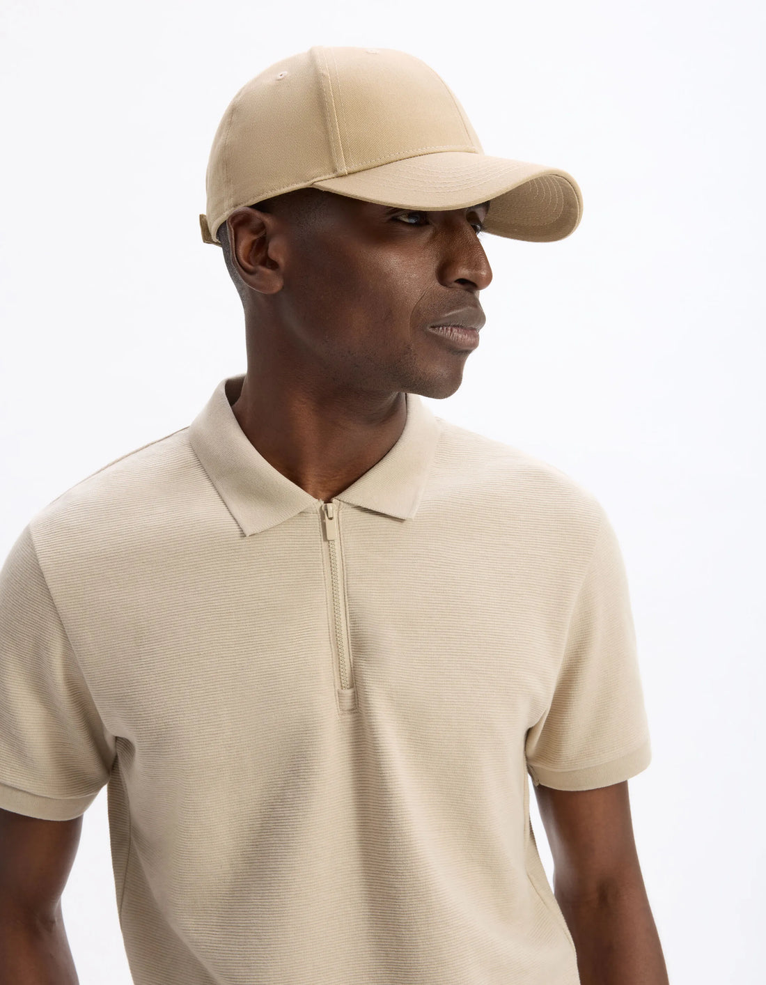 Celio_Beige_Plain 100% Cotton Cap_LICAPORIGI_BEIGE_02