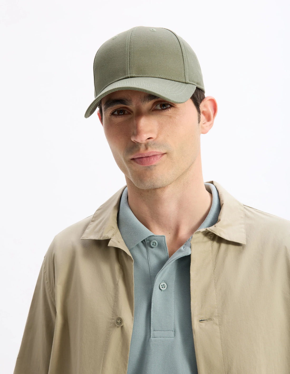 Celio_Khaki_Plain 100% Cotton Cap_LICAPORIGI_KHAKI_02
