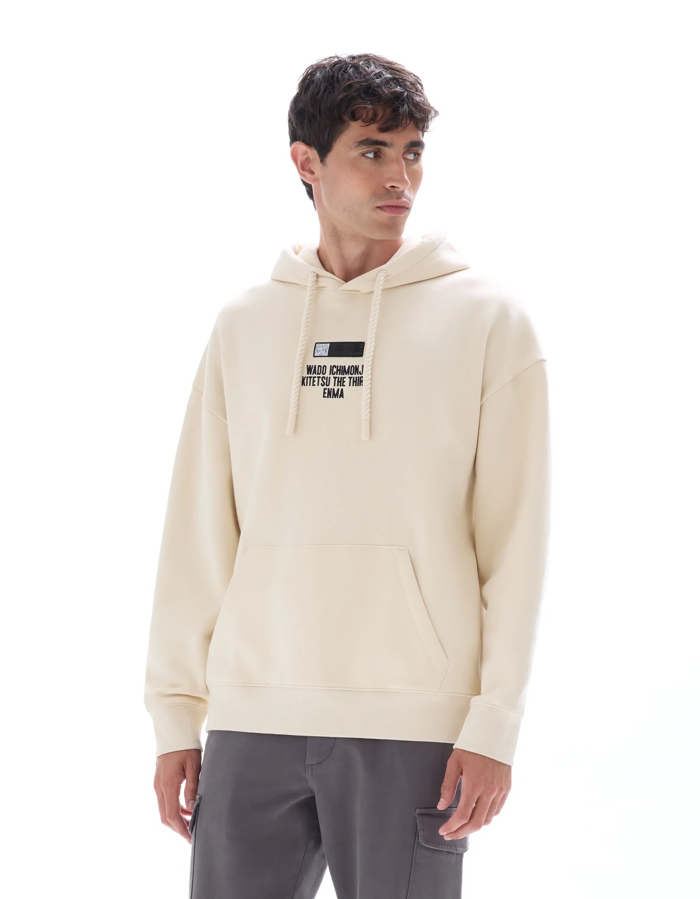 Celio_Beige_One Piece Beige Oversized Hoodie_LLEONESW2_BEIGE_03