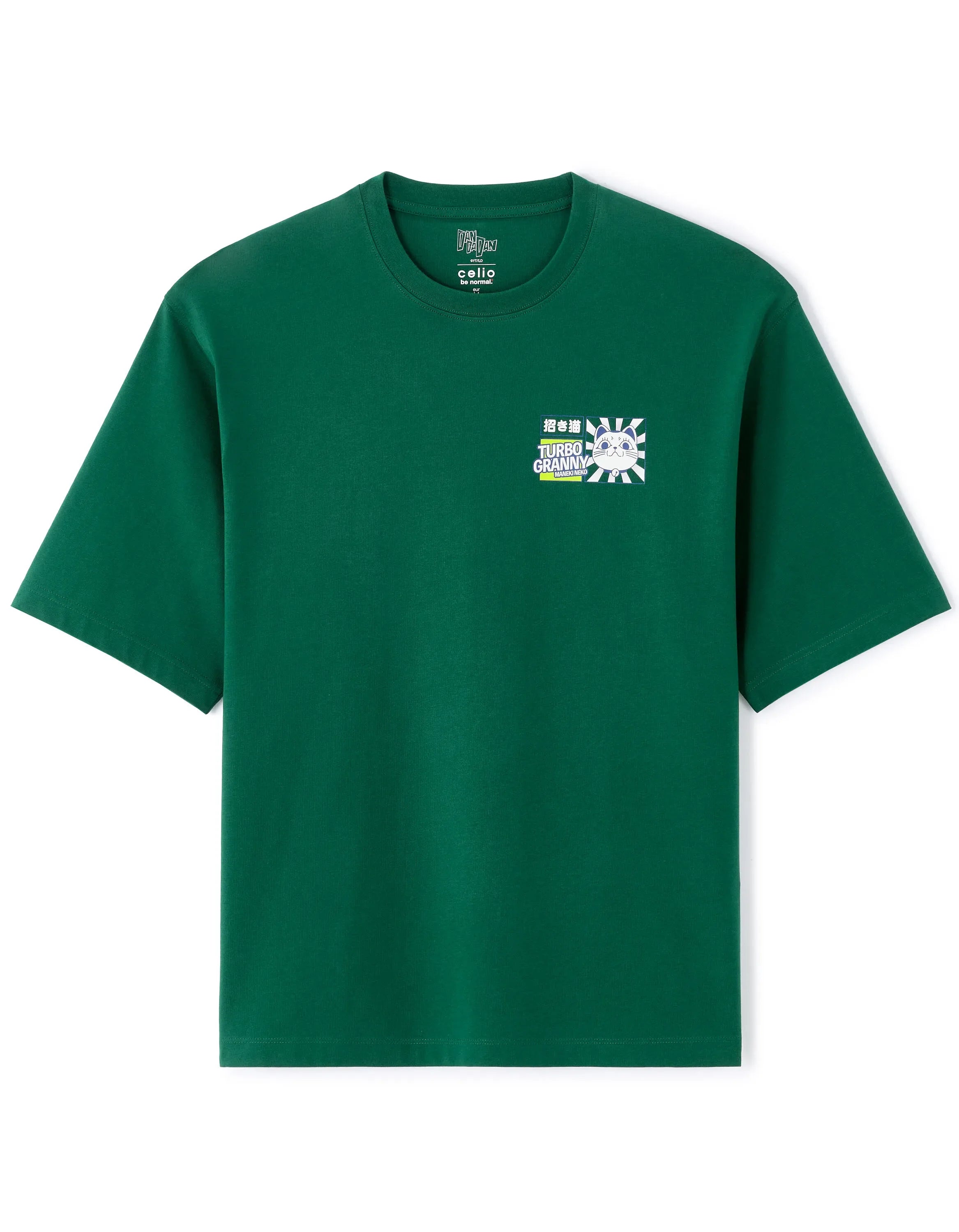 Celio_Green_Dandadan MŽmŽ Turbo T-Shirt_LMEDDD_GREEN_02