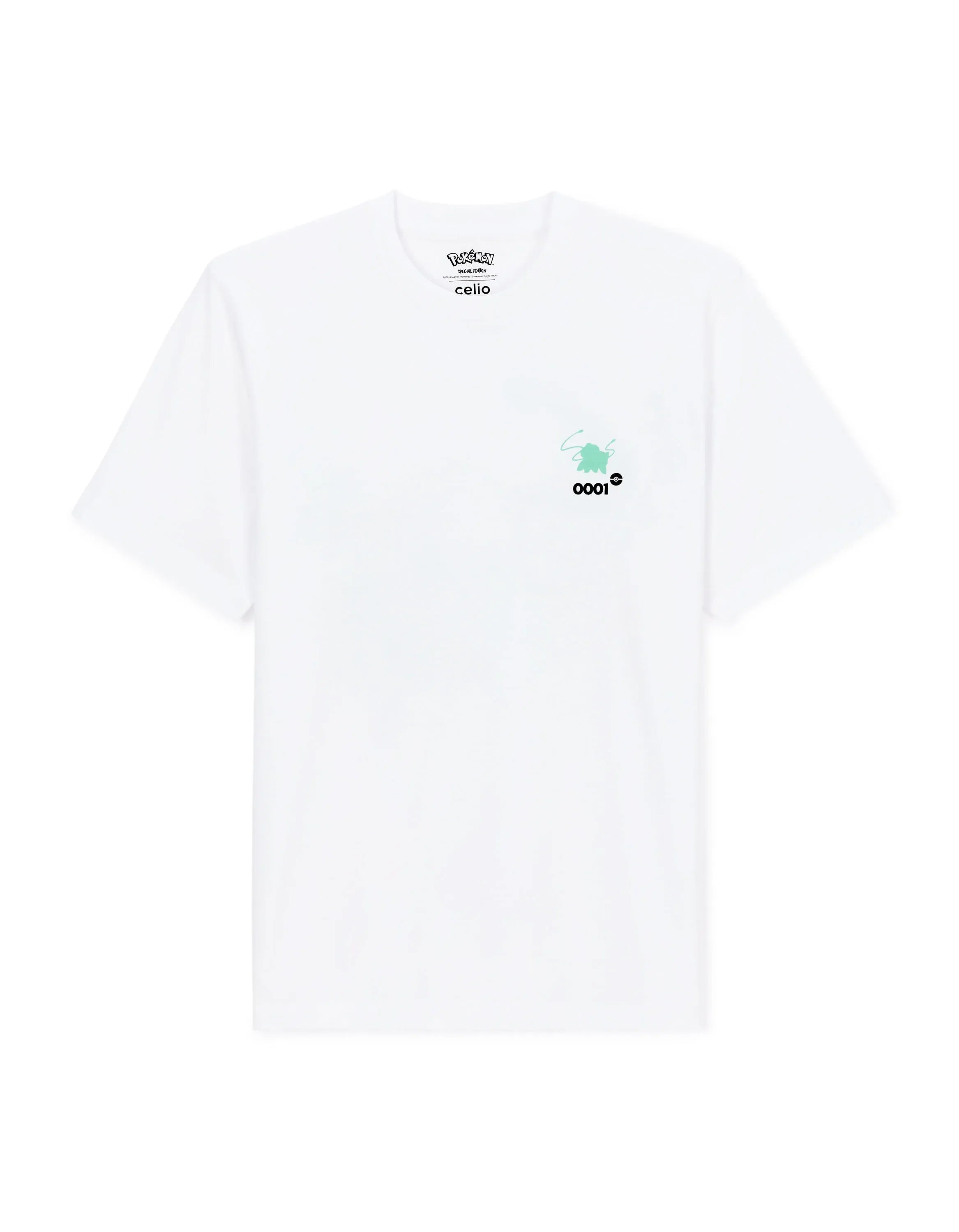 Celio_Blanc1_PokŽmon Bulbasaur T-Shirt_LMEPOKE0_BLANC1_03