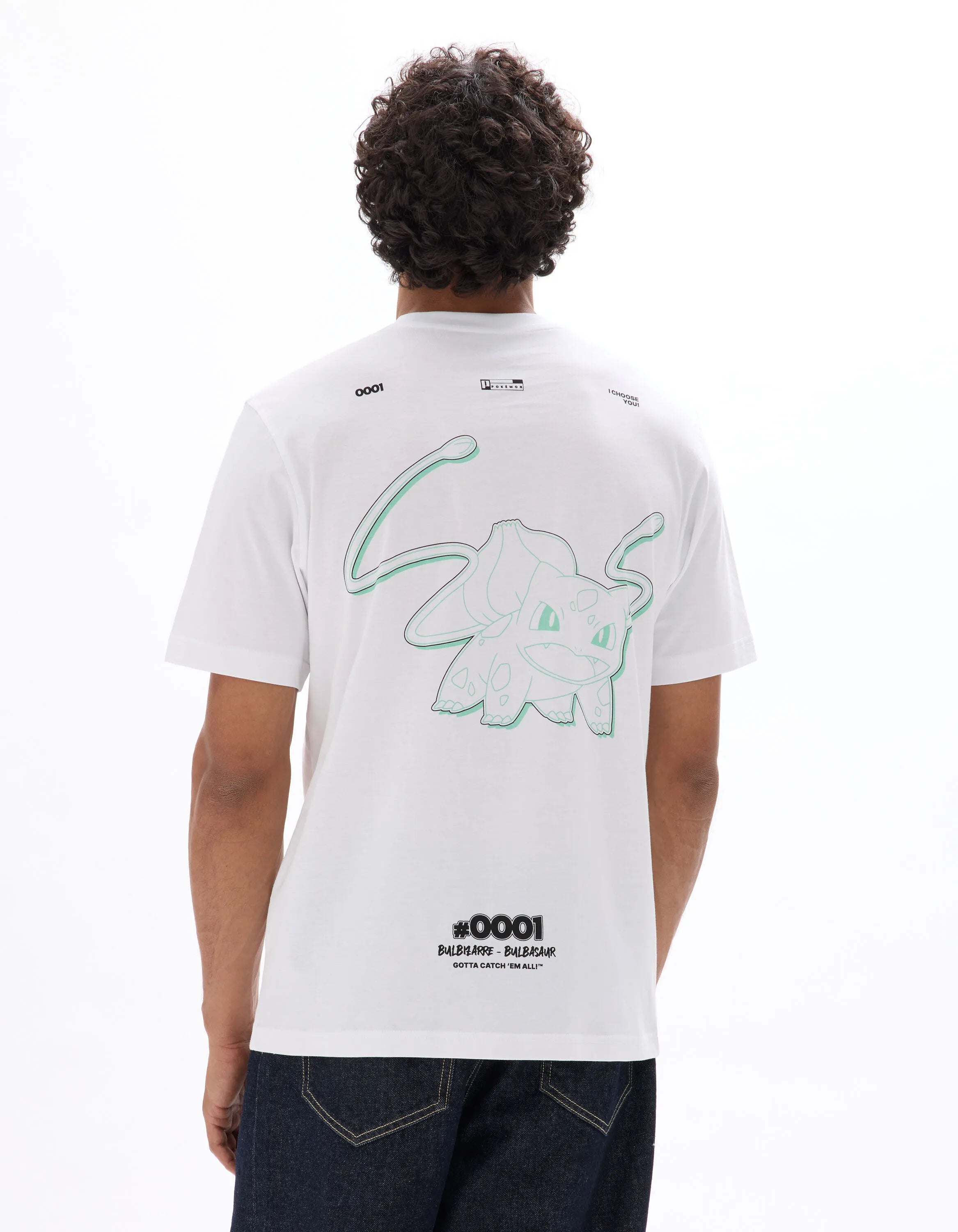Celio_Blanc1_PokŽmon Bulbasaur T-Shirt_LMEPOKE0_BLANC1_05