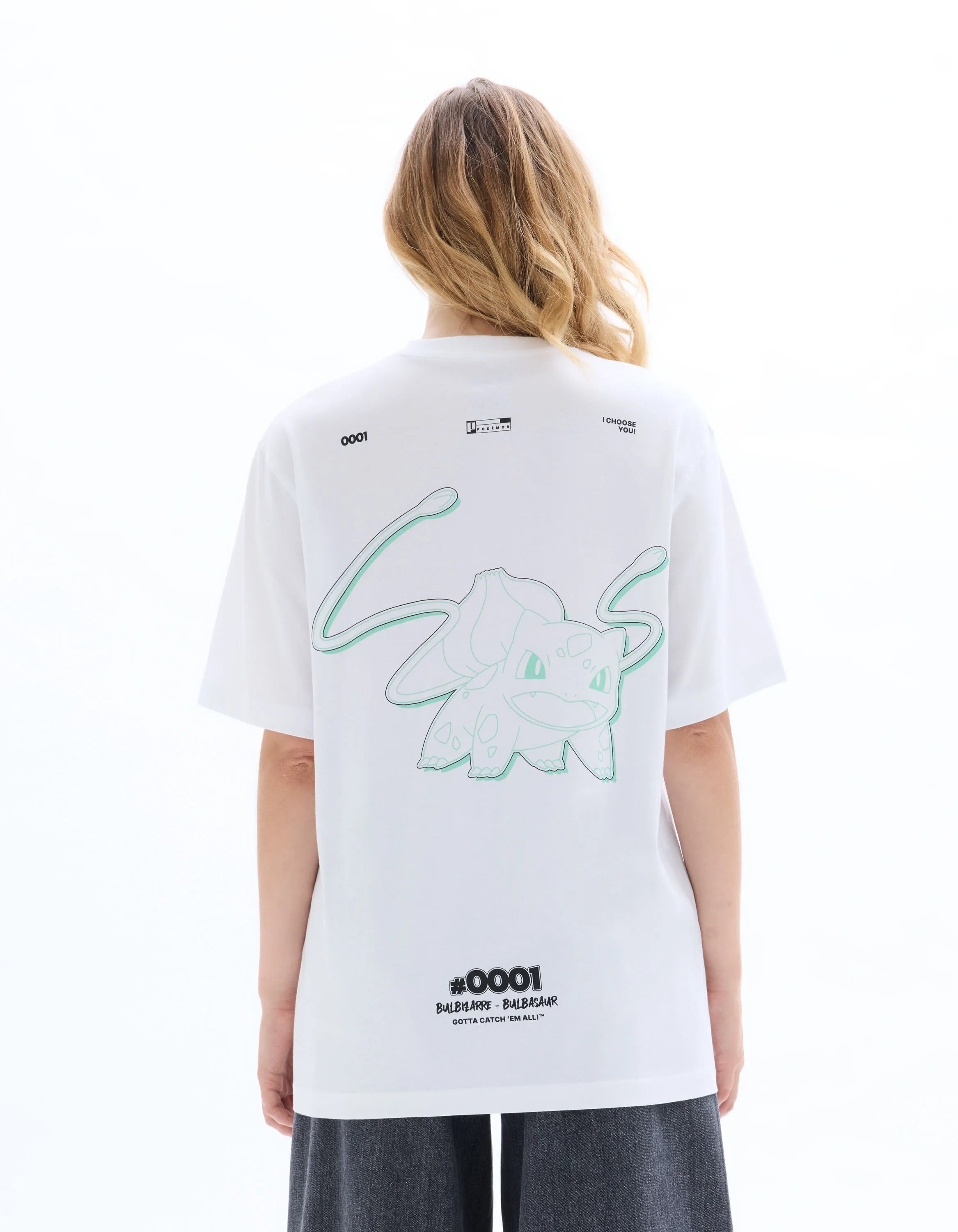 Celio_Blanc1_PokŽmon Bulbasaur T-Shirt_LMEPOKE0_BLANC1_06