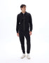 Celio_Black_Regular PiquŽ Knit Jogging Pants_LOPIQUET_BLACK_01