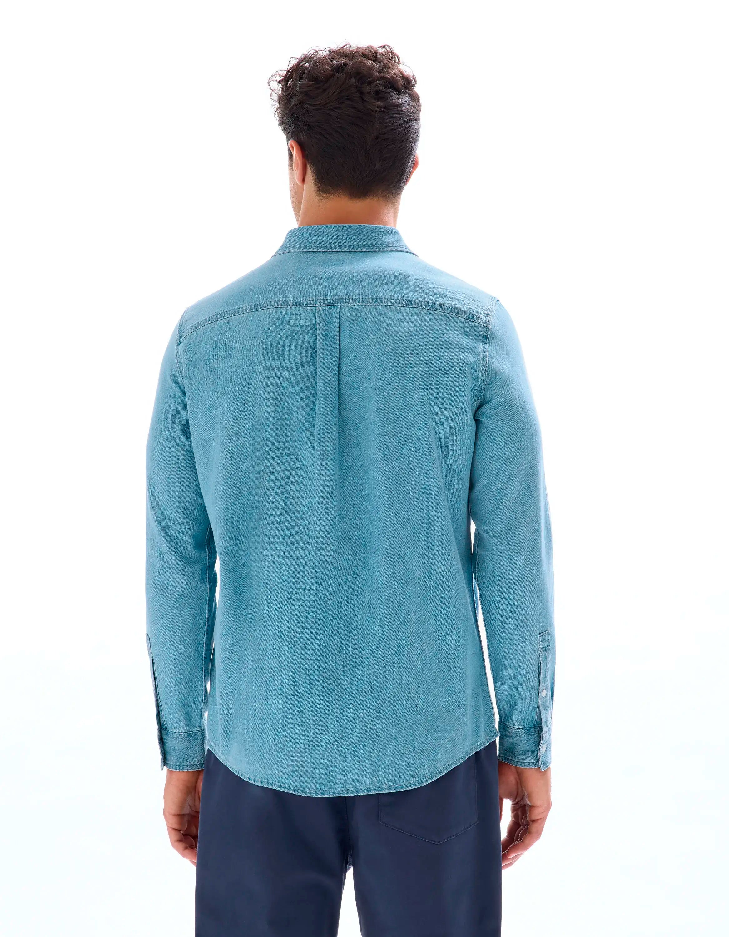 Celio_Double Stone_Regular Fit 100% Cotton Denim Shirt_MAJEANS_DOUBLE STONE_03