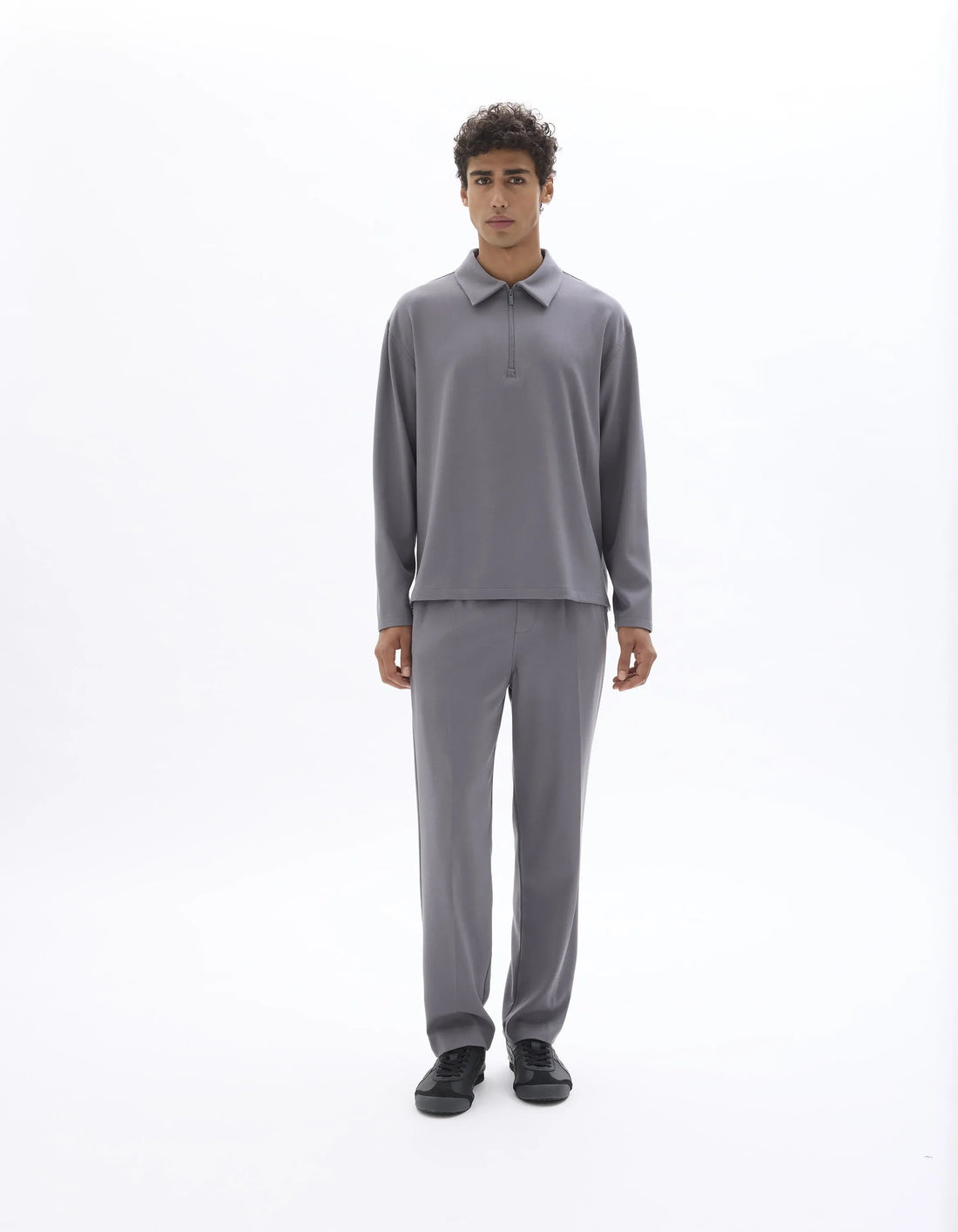 Celio_Grey_Loose Zipped Shirt_MAORA_GREY_01