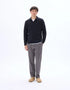 Celio_Black_Regular Long-Sleeved Jersey Polo Shirt_MEDORT_BLACK_01