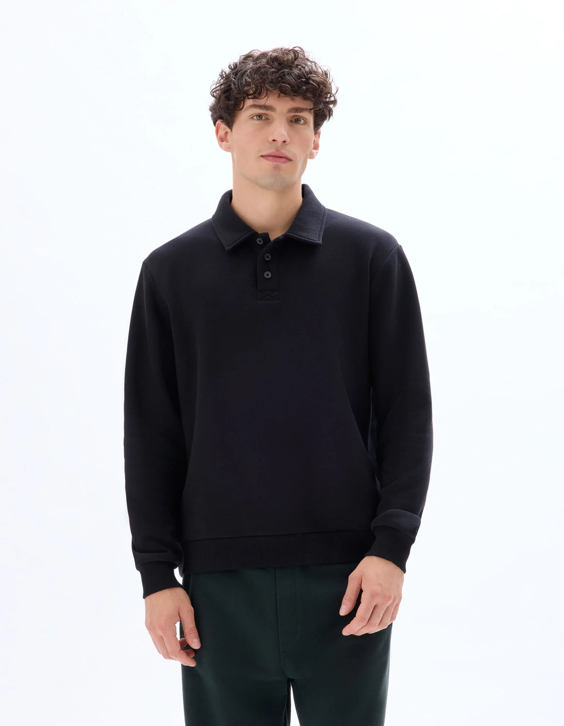 Celio_Black_Regular Polo Neck Sweatshirt_MEPLO_BLACK_02