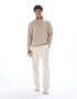 Celio_Beige Humus_Regular Plain Trucker Neck Sweatshirt_METREUK_BEIGE HUMUS_01