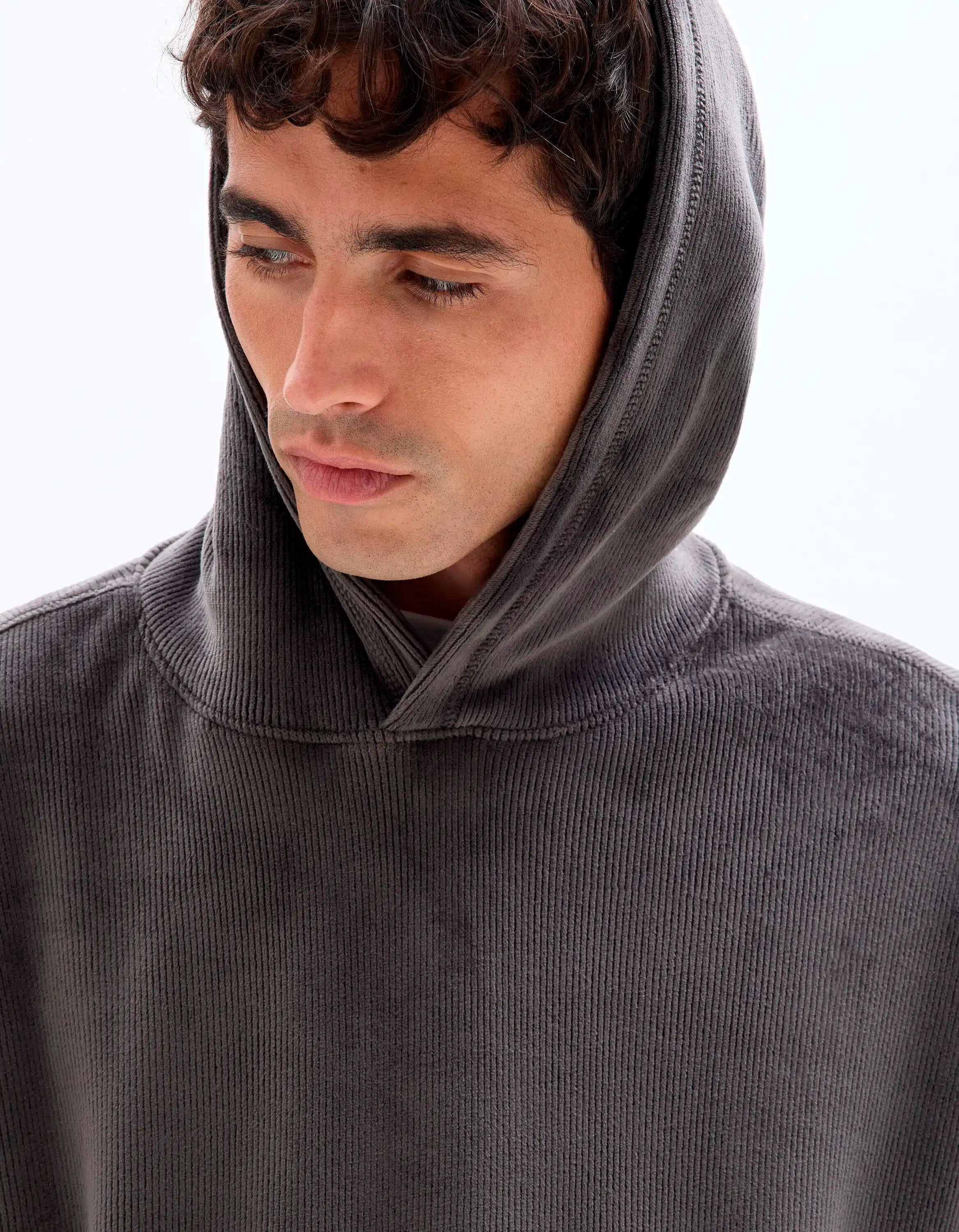 Celio_Carbone_Oversized Velour Hoodie_MEVELVET_CARBONE_04
