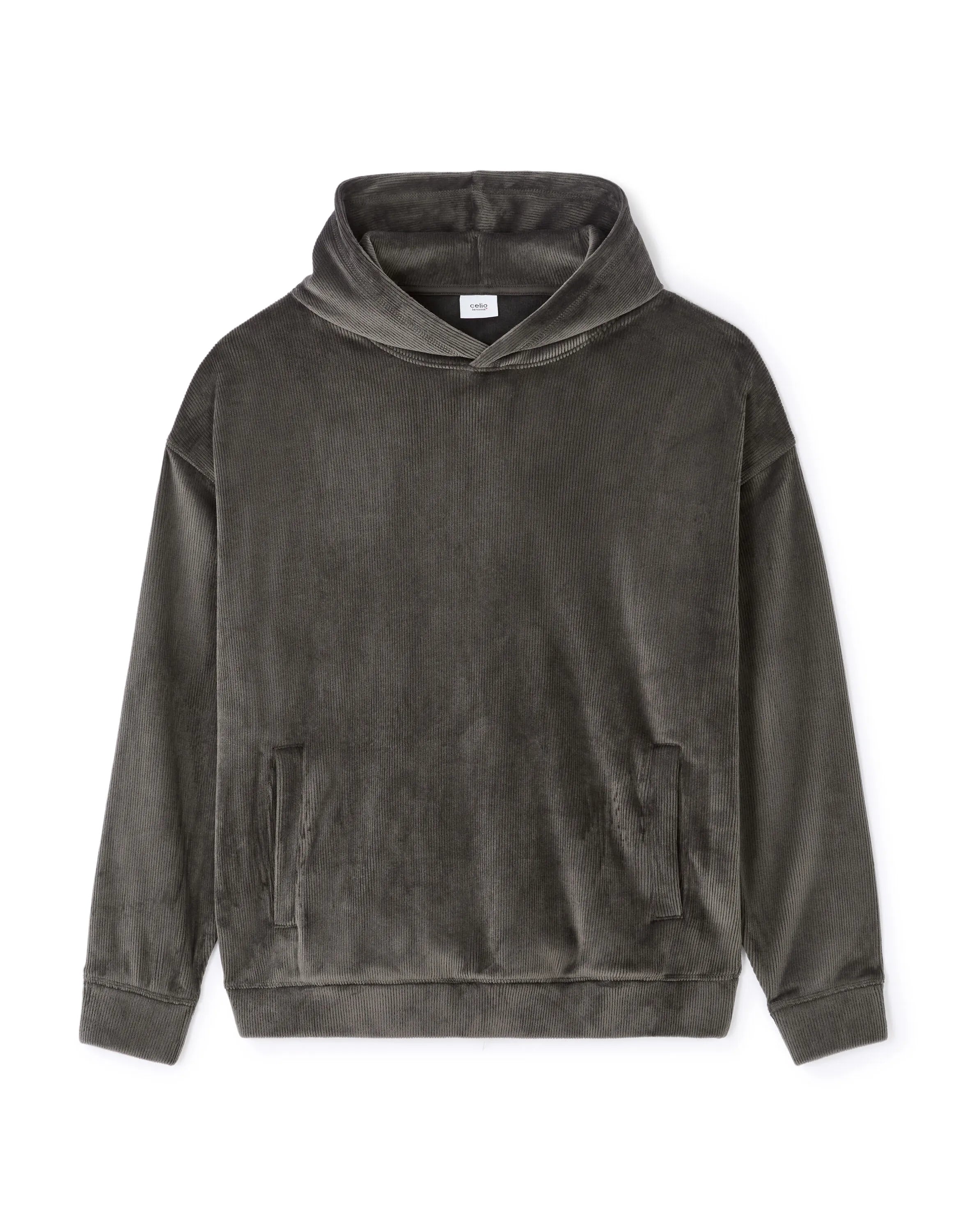 Celio_Carbone_Oversized Velour Hoodie_MEVELVET_CARBONE_05