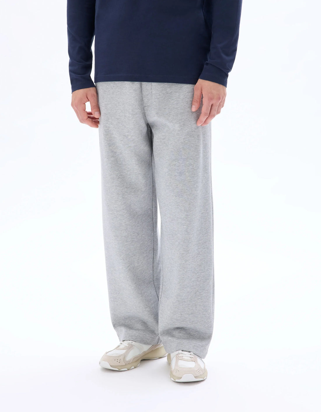 Celio_Heather Grey_Oversized Jogging Pants_MODROI_HEATHER GREY_02