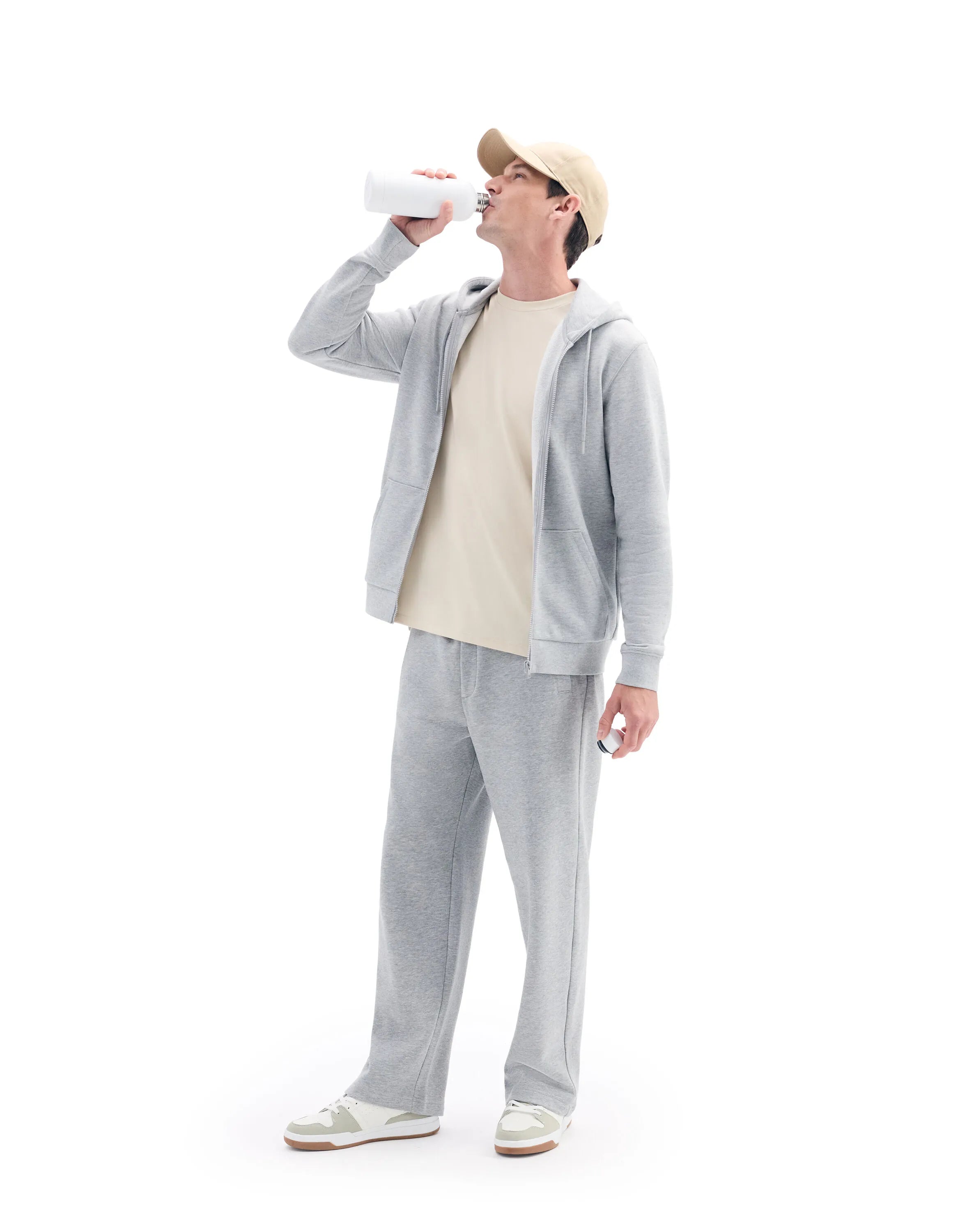 Celio_Heather Grey_Oversized Jogging Pants_MODROI_HEATHER GREY_06