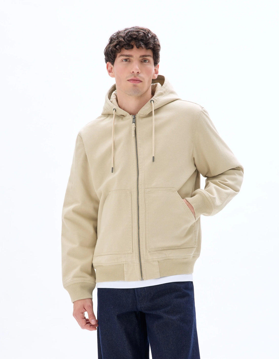 Celio_Beige_Hooded Jacket_MULEAG2_BEIGE_02