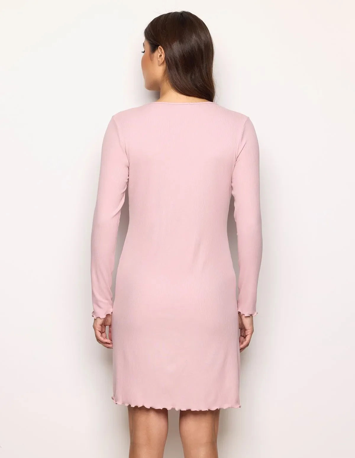 Yamamay_Clay Rose_Nightdress with Embroidery Ð Basic Modal/Cotton Rib_PCCD183004_239_03