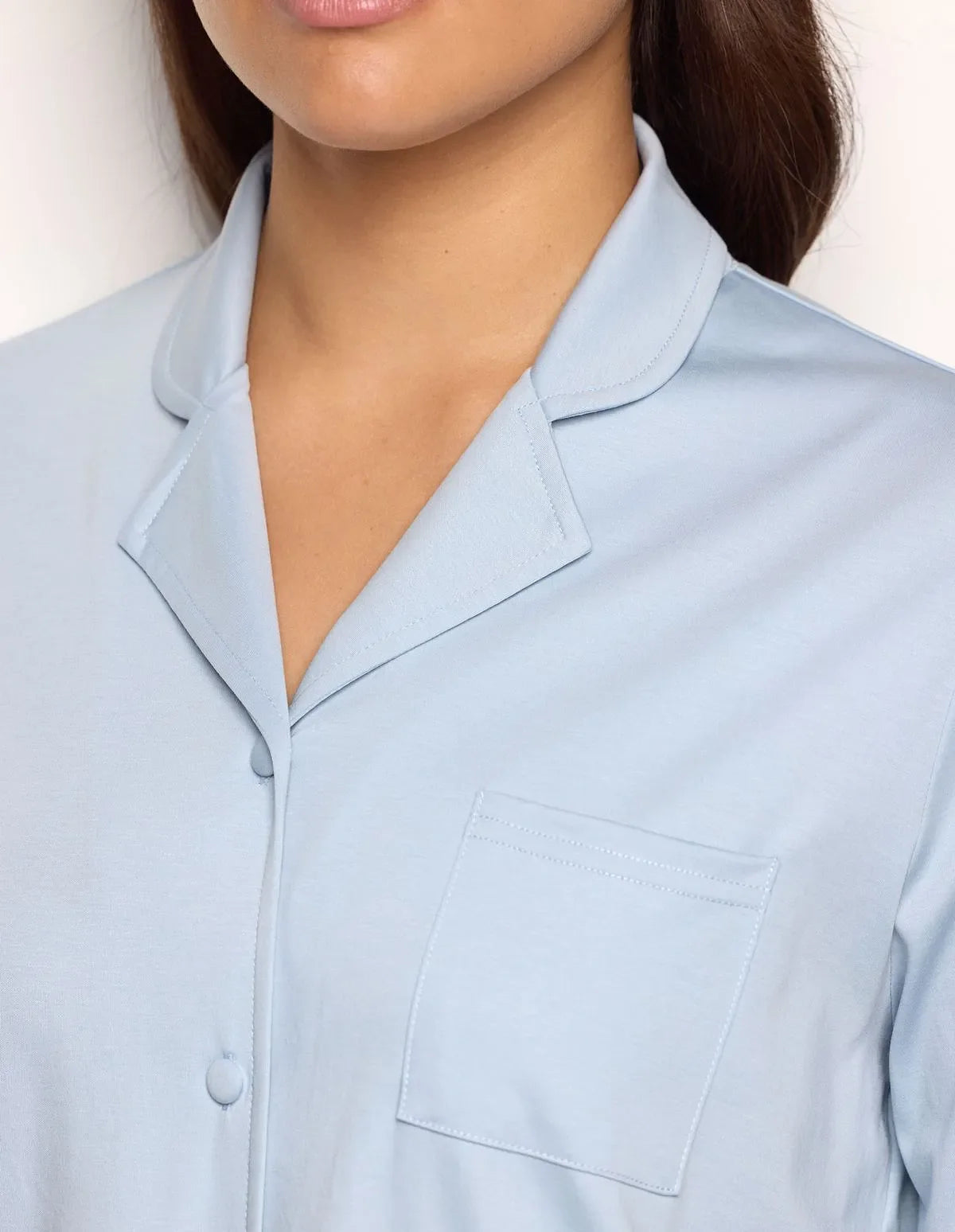 Yamamay_Azure_Light Blue Open Long-Sleeve Cotton Top Ð Sleep Wellness_PPTD183007_012_04