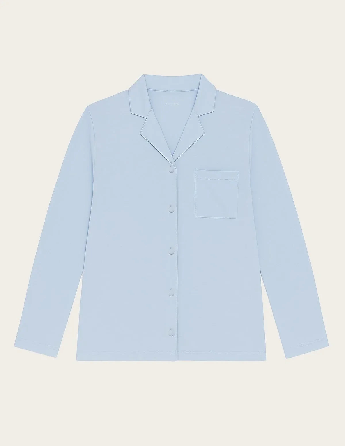 Yamamay_Azure_Light Blue Open Long-Sleeve Cotton Top Ð Sleep Wellness_PPTD183007_012_05