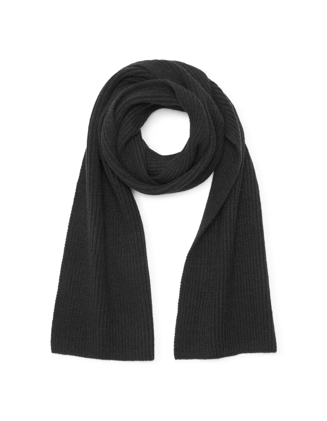 Celio_Black_Knitted Scarf_VIRIBS_BLACK_01