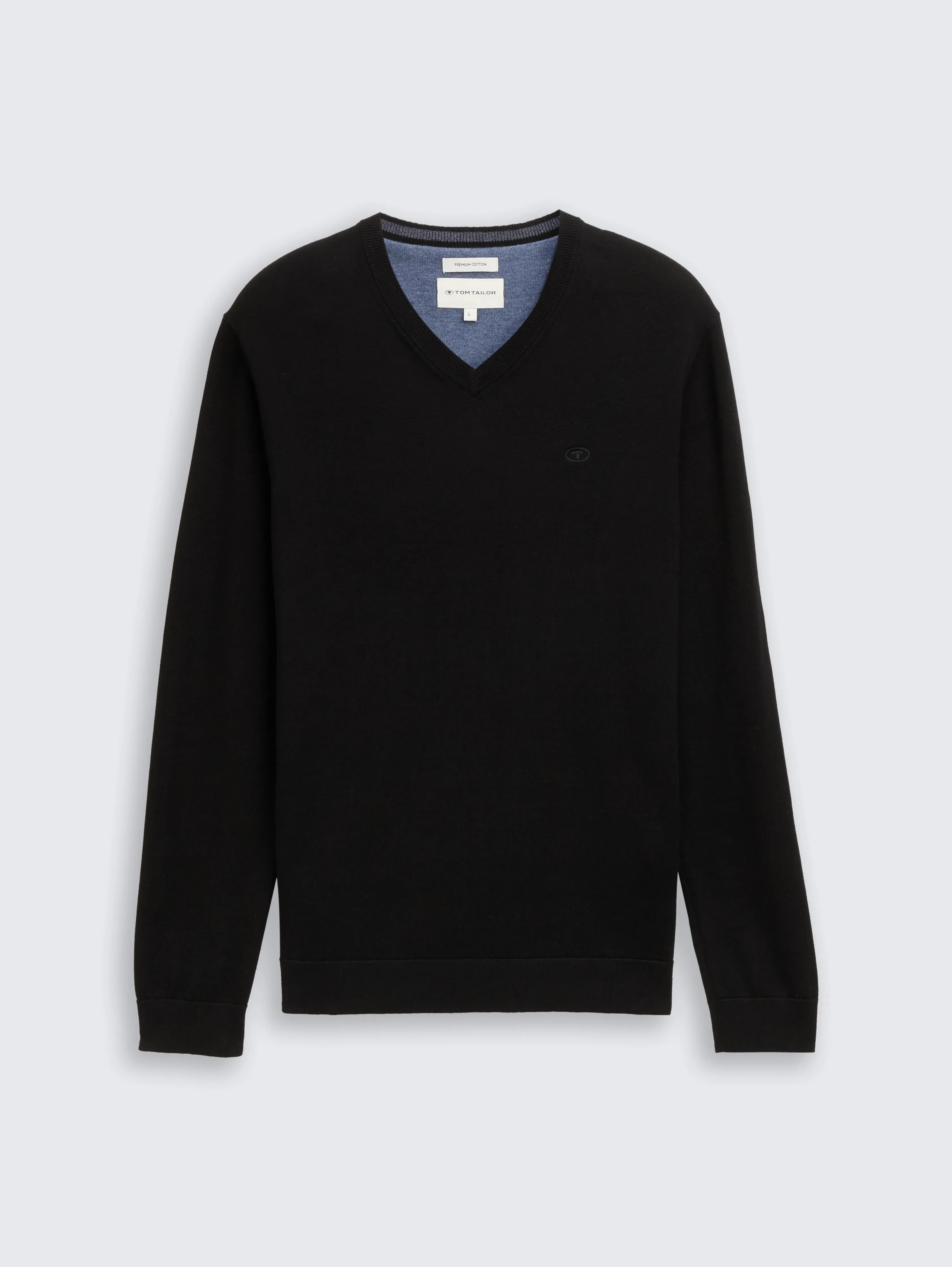 Tom Tailor_0_Knitted Jumper with V-Neck_1039806_29999_01