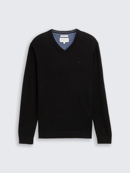 Tom Tailor_0_Knitted Jumper with V-Neck_1039806_29999_01