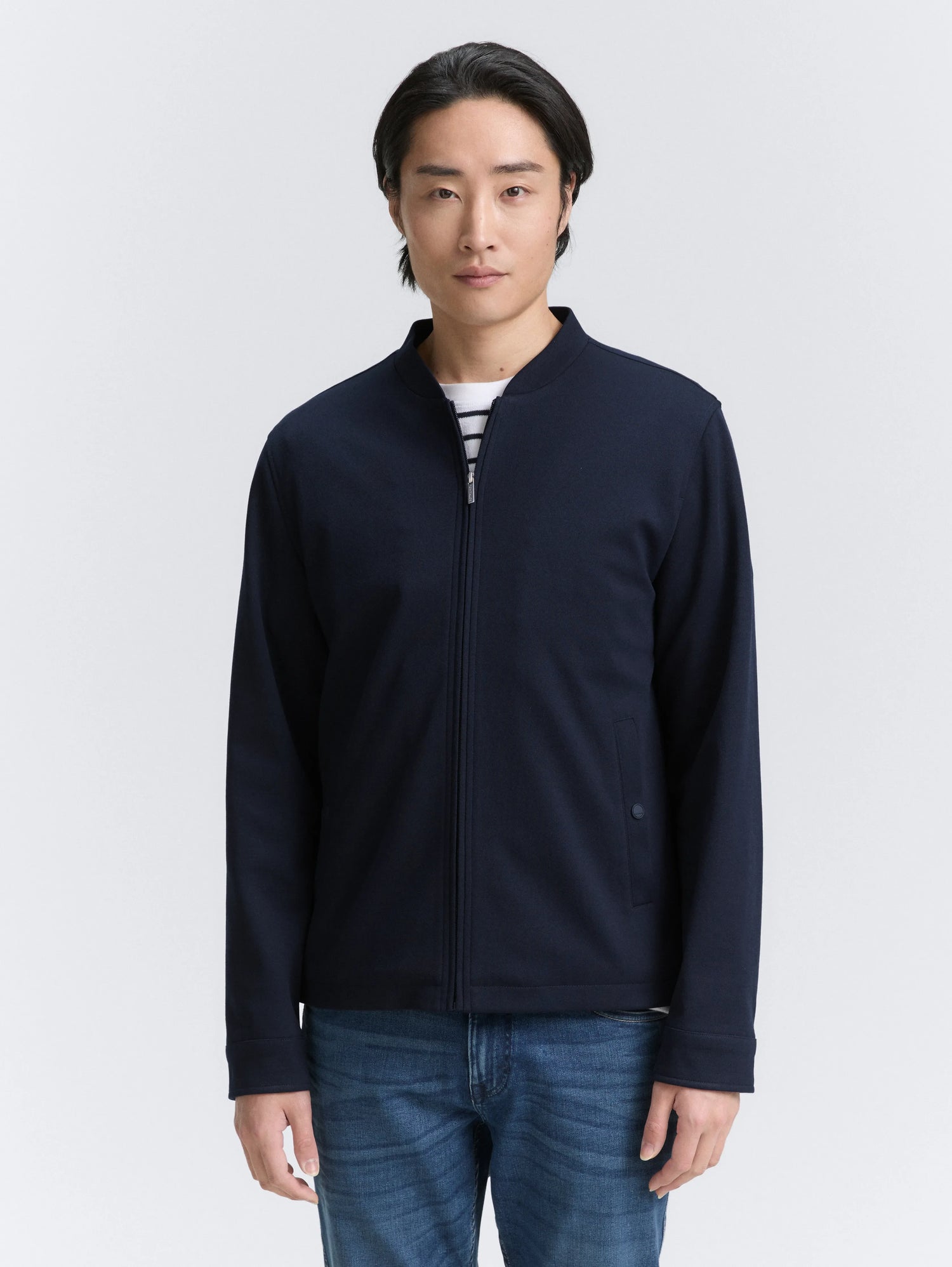 Tom Tailor_0_PiquŽ Blouson Jacket with Bomber Collar_1047274_10668_02