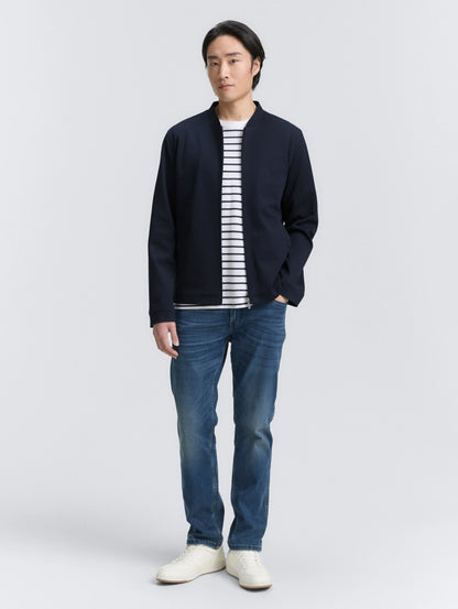 Tom Tailor_0_PiquŽ Blouson Jacket with Bomber Collar_1047274_10668_03