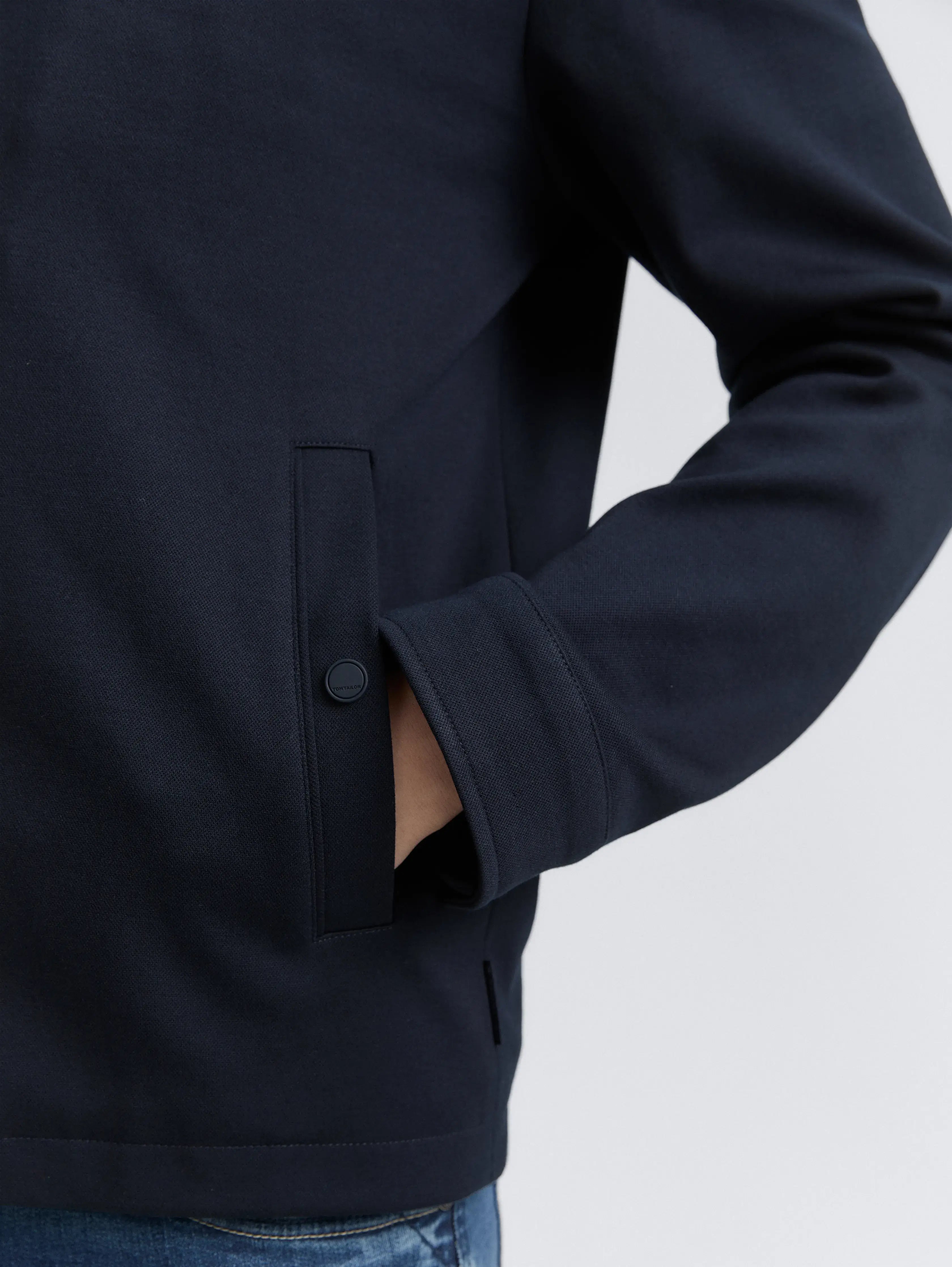 Tom Tailor_0_PiquŽ Blouson Jacket with Bomber Collar_1047274_10668_05