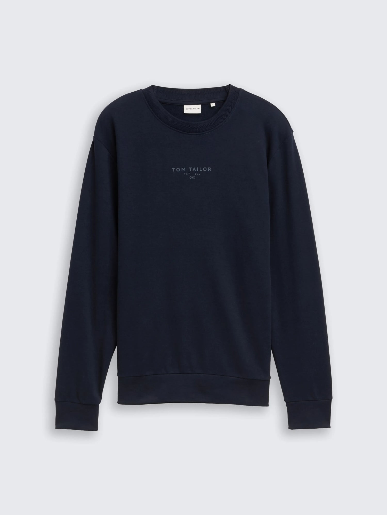 Tom Tailor_0_Crewneck Sweatshirt with Logo Print_1047784_10668_01