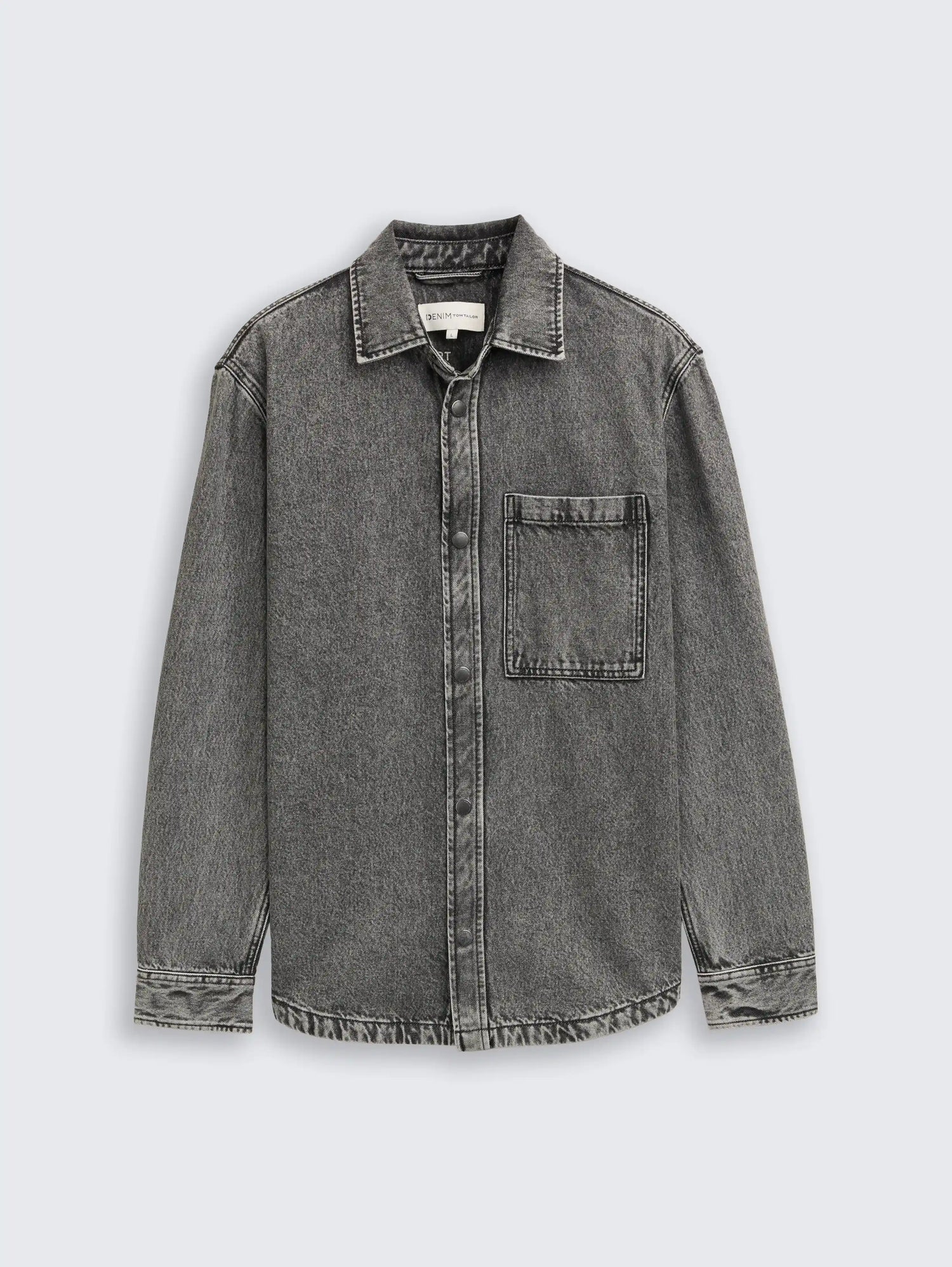 Tom Tailor_0_Overshirt Denim Shirt with Breast Pocket_1047991_10219_01