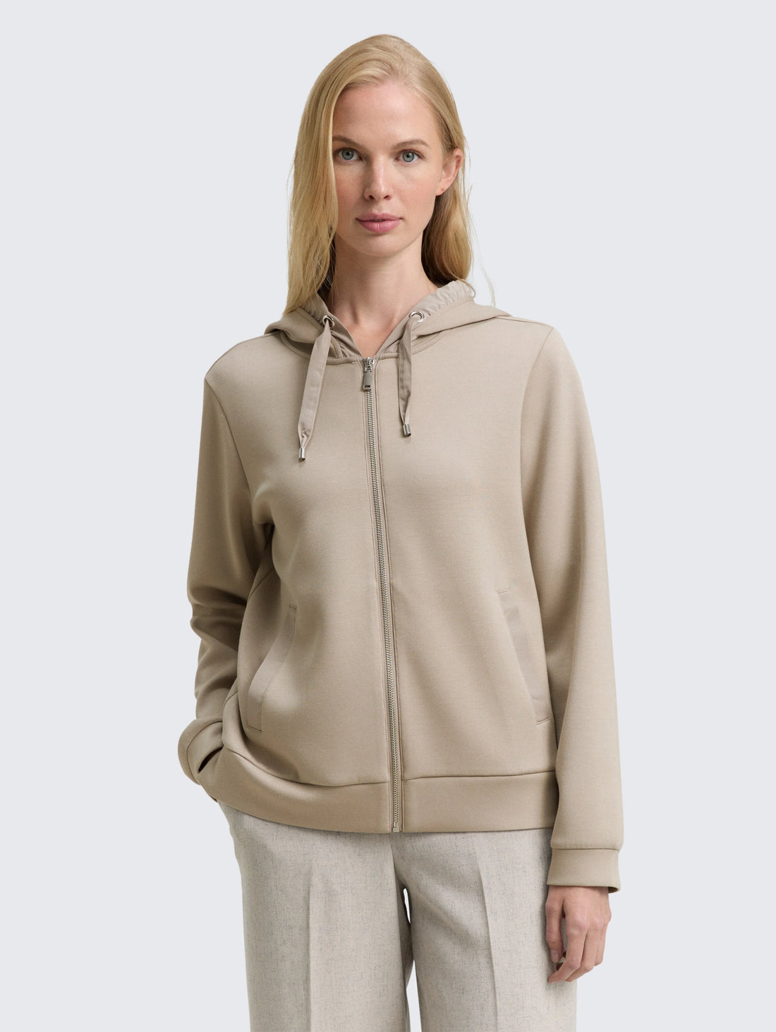 Tom Tailor_0_Hoodie Sweatshirt Jacket Made From Scuba Fabric_1048293_32208_02