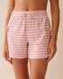 La Vie en Rose_Zephyr Coffee Stripe_Green Plaid Cargo Pajama Shorts_40200759_P60401_01