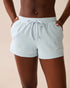 La Vie en Rose_Baby Blue Pinstripe_Cotton Pajama Shorts_40200770_P40485_01