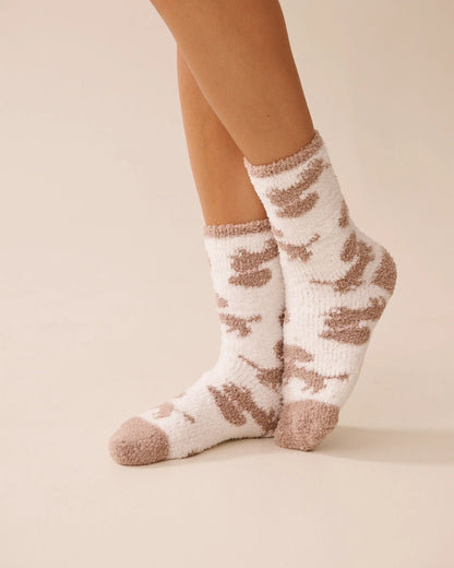 La Vie en Rose_Snow White &amp; Goat Dachshund_Plush Raccoon Socks_40700417_P10527_03