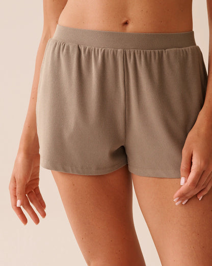 La Vie en Rose_Cinder_Ribbed Modal Shorts_60200145_00011_02
