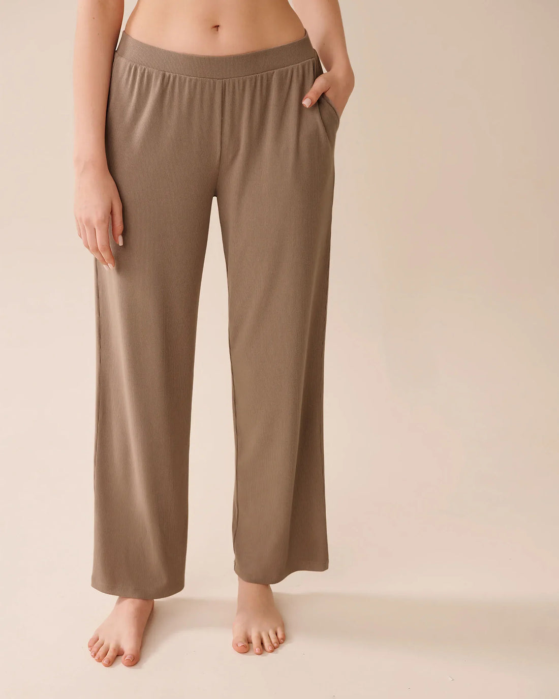 La Vie en Rose_Cinder_Ribbed Modal Pants_60200146_00011_01