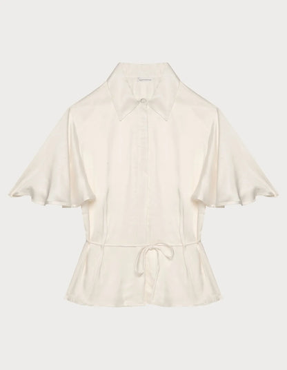 Yamamay_White_Short-Sleeve Shirt with Waist Drawstring Ð Neverending Summer_AMAD183004_014_04